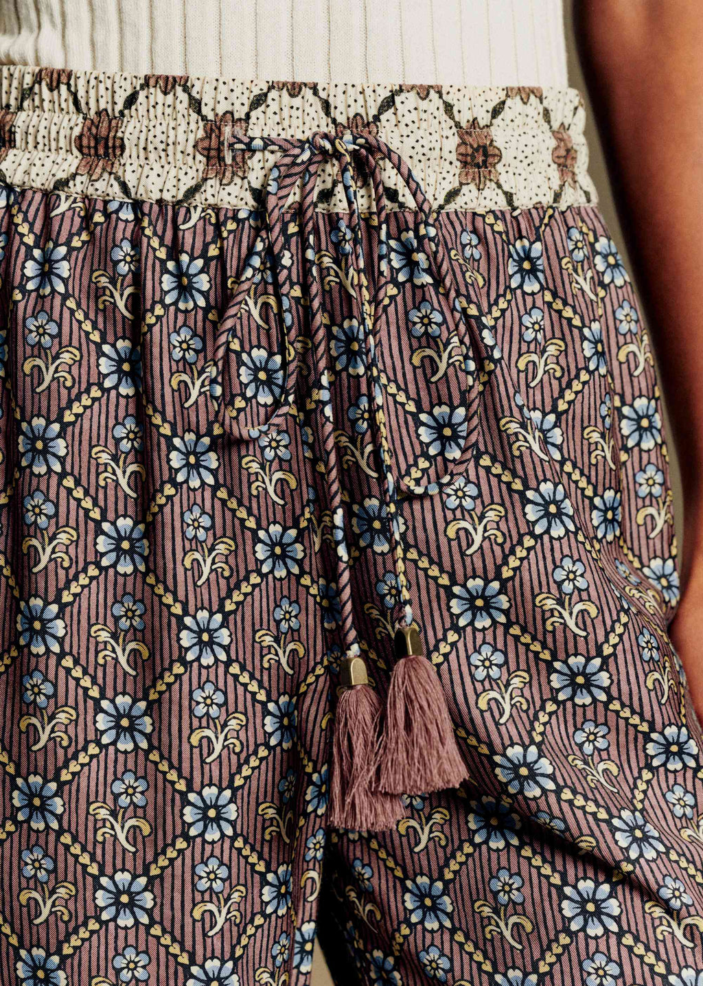 Pantalon Fabbio - Sézane x Antoinette Poisson - Imprimé Coeur Garance