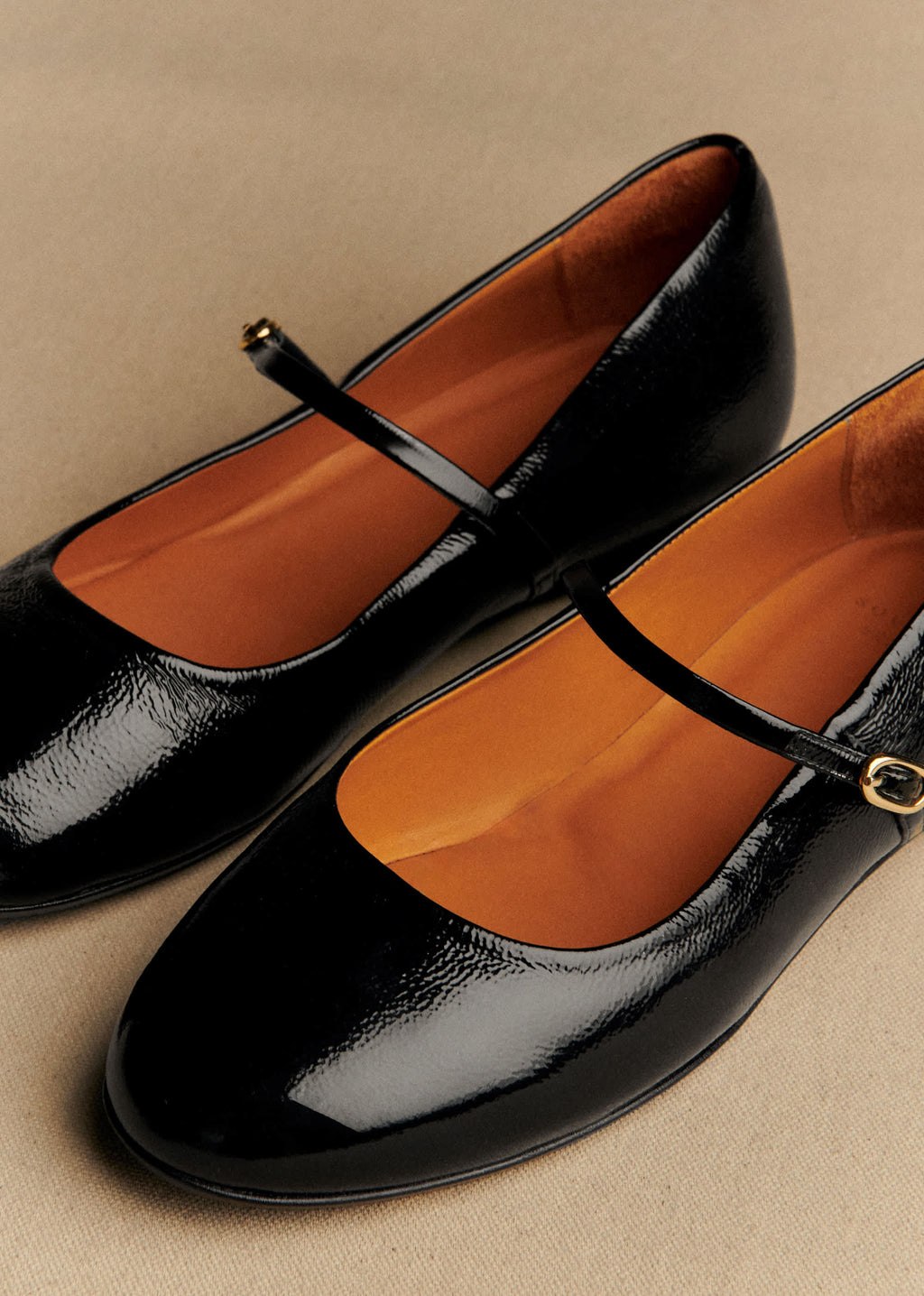 Ballerines Low Méline - Noir Vernis