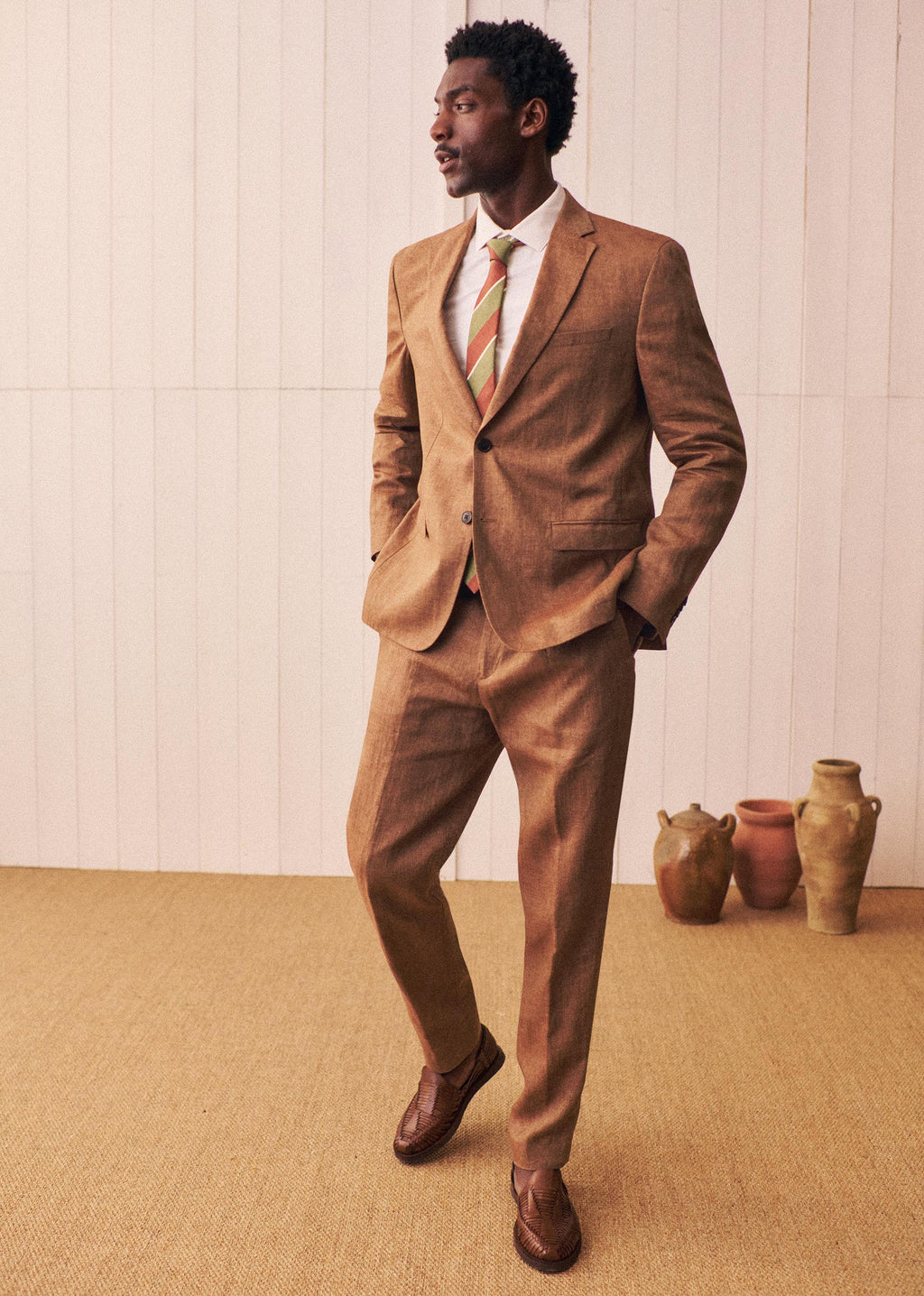 Pantalon Terence - Camel Chiné