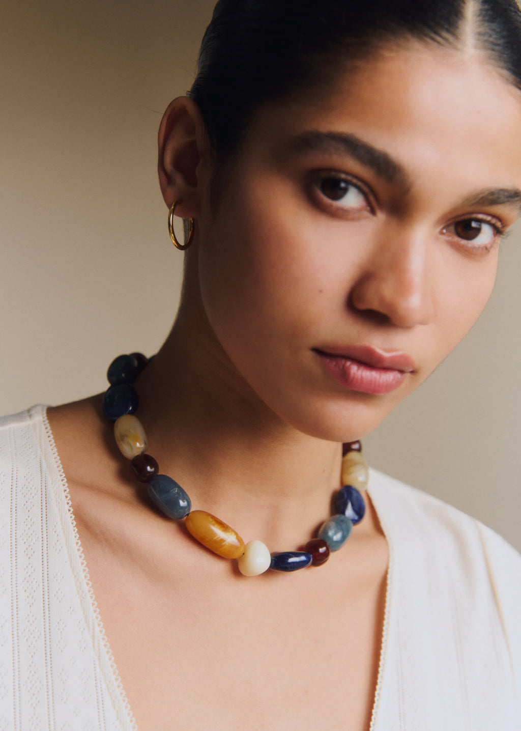 Collier Morgane - Bleu Océan Multi