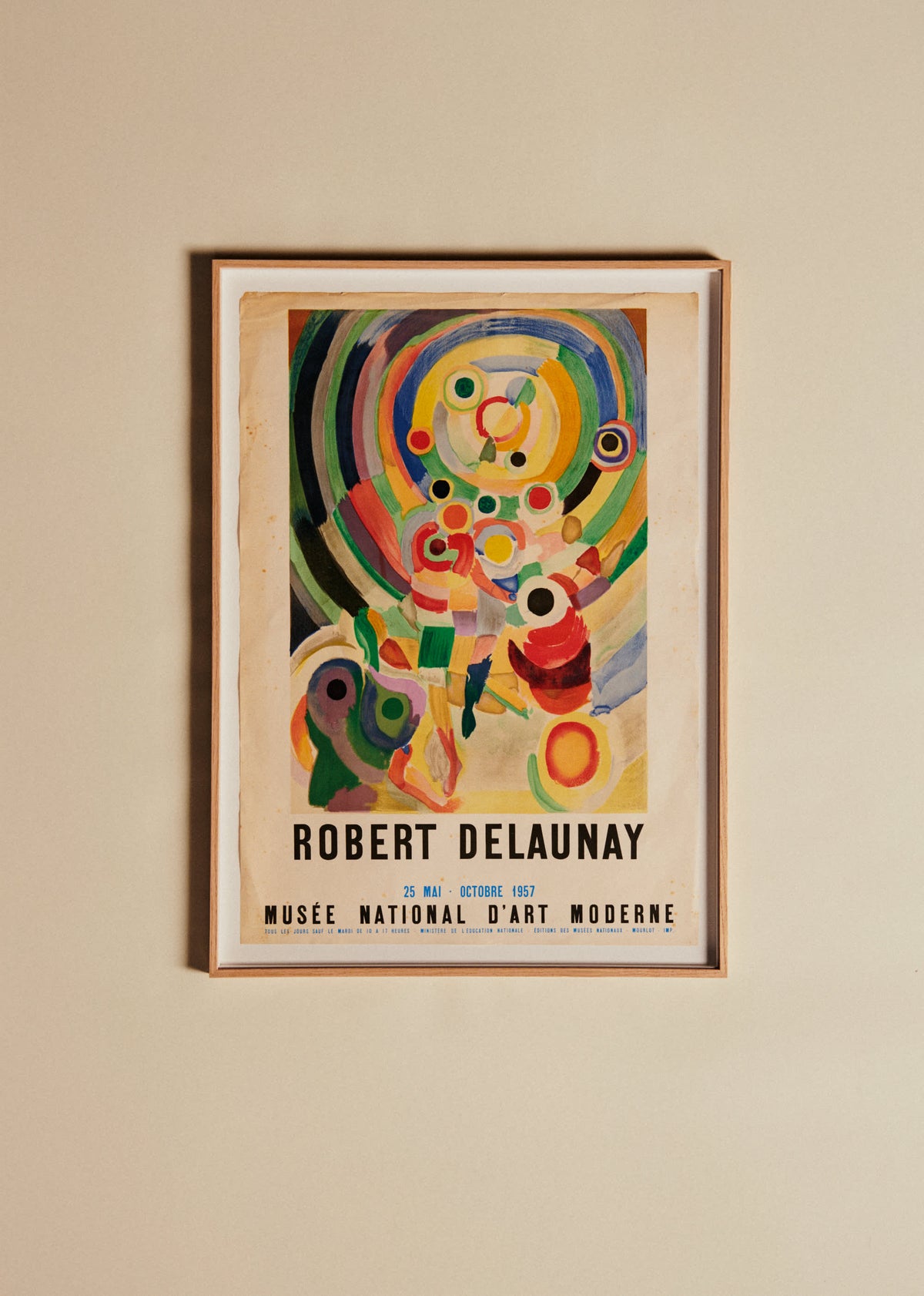Affiche Musée national d'art moderne, Robert Delaunay, 1957 - 57,5 x 79,5 cm