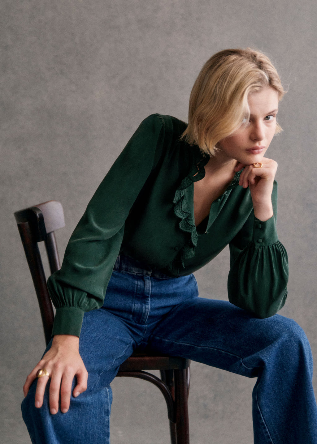 Chemise Chlo - Vert Bouteille