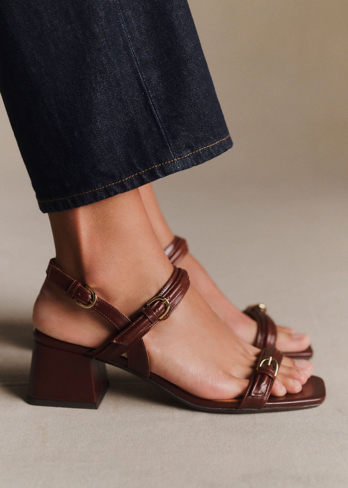 Sandales Ilaria - Chocolat Lisse
