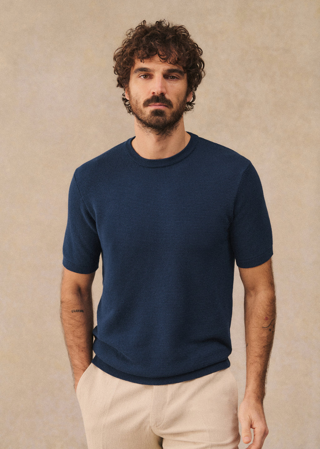 T-Shirt Maille Simeone - Marine