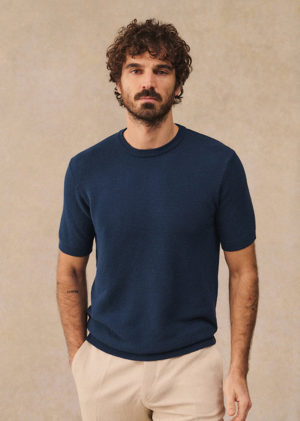 T-Shirt Maille Simeone - Marine