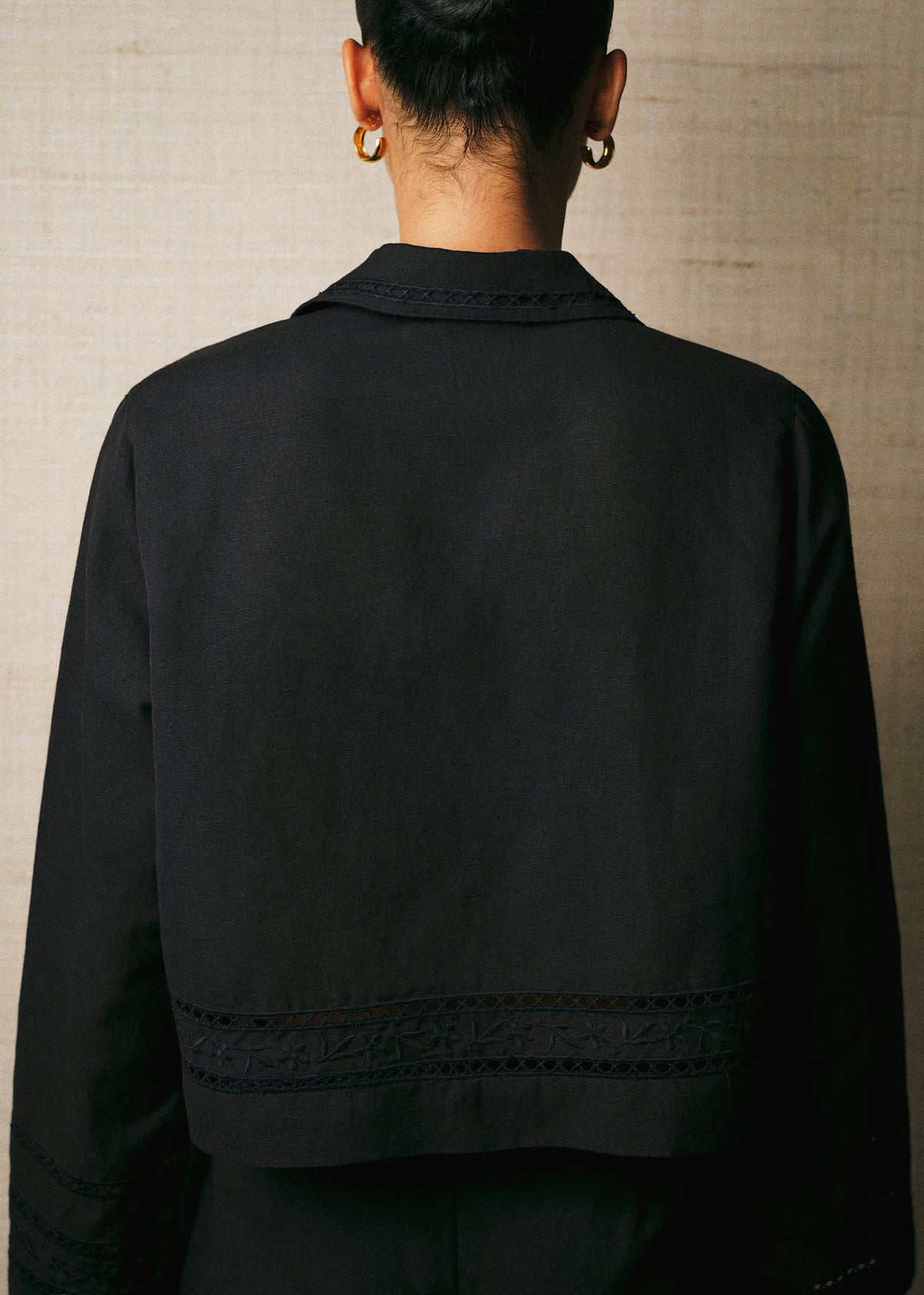 Chemise Aelig - Broderie Placée Noire