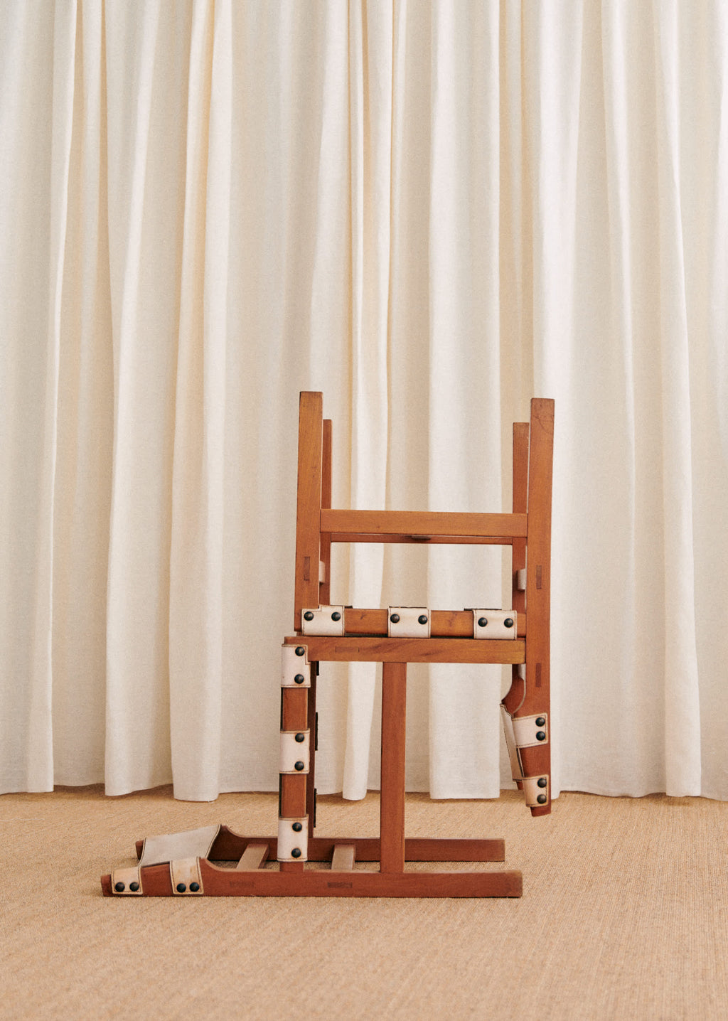 Lot de 6 chaises Maison Regain années 1960 - Orme et Cuir