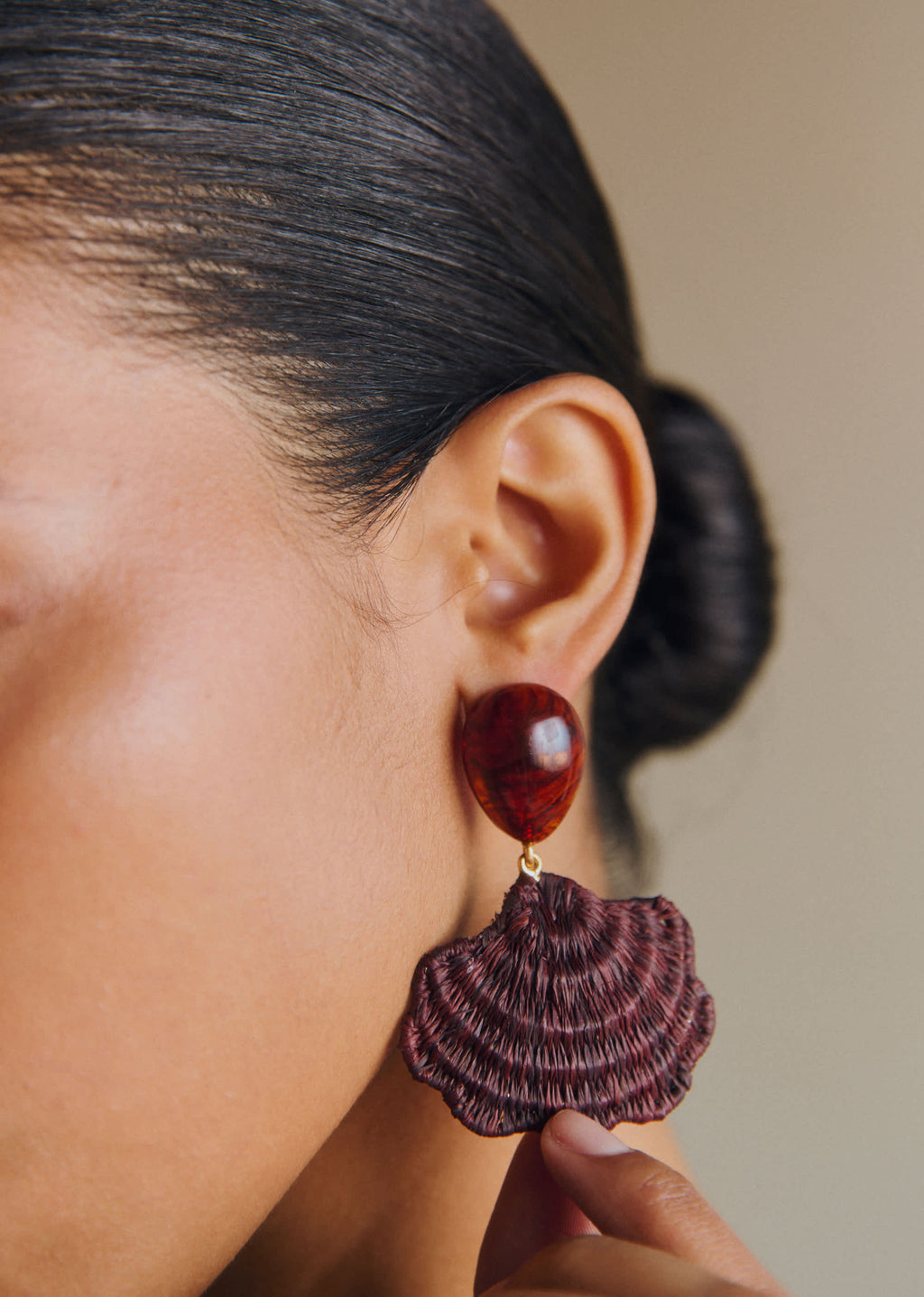 Boucles d'oreilles Valeria - Brun