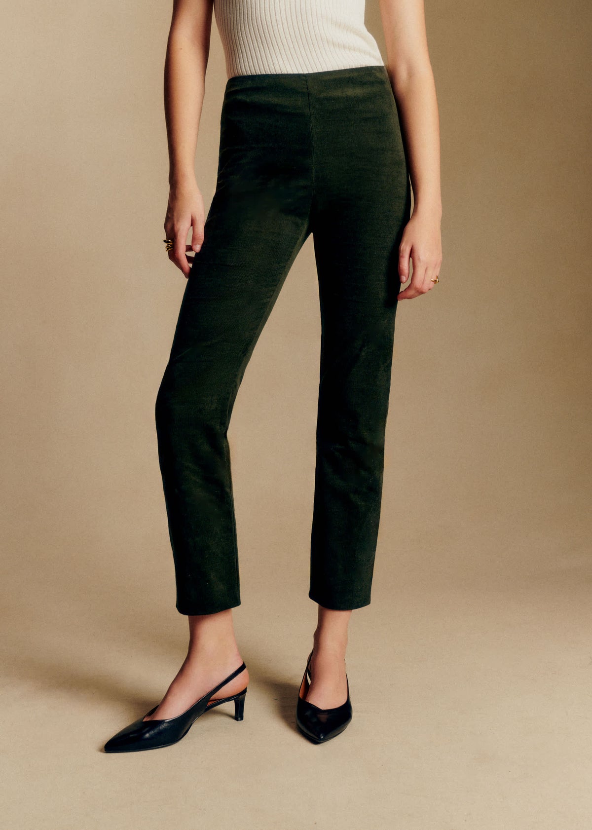 Pantalon Ciara - Velours Kaki