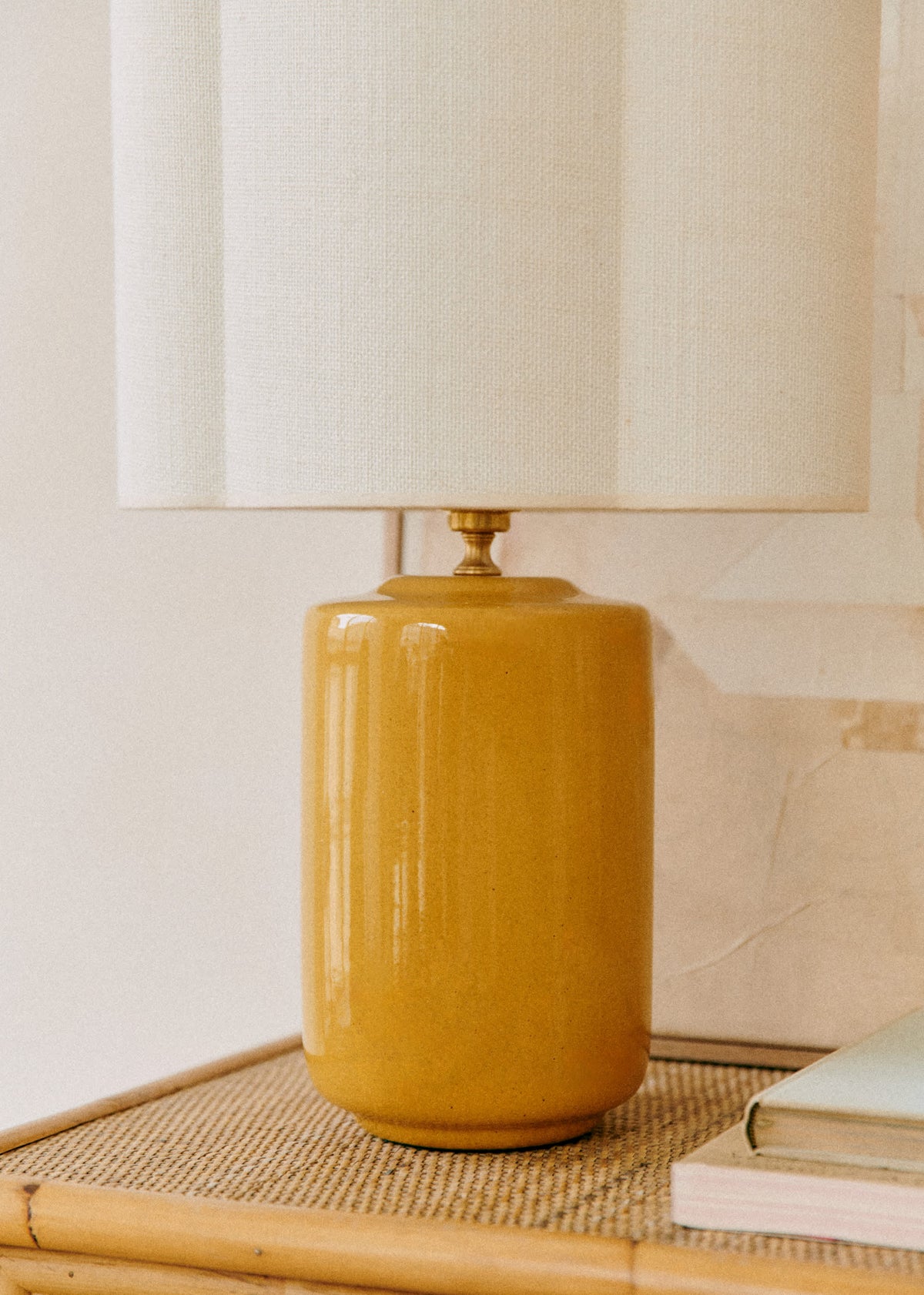 Lampe Mezzo - Safran - Abat-jour Boléro - Jute Écru