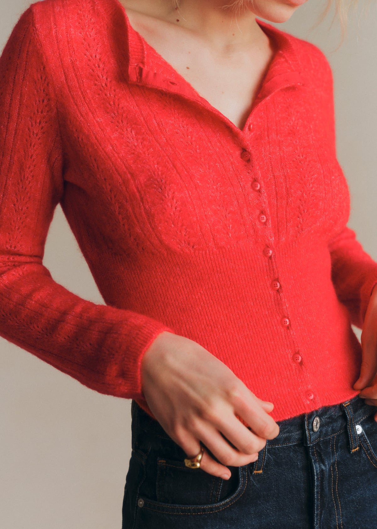 Gilet Léonor - Rouge