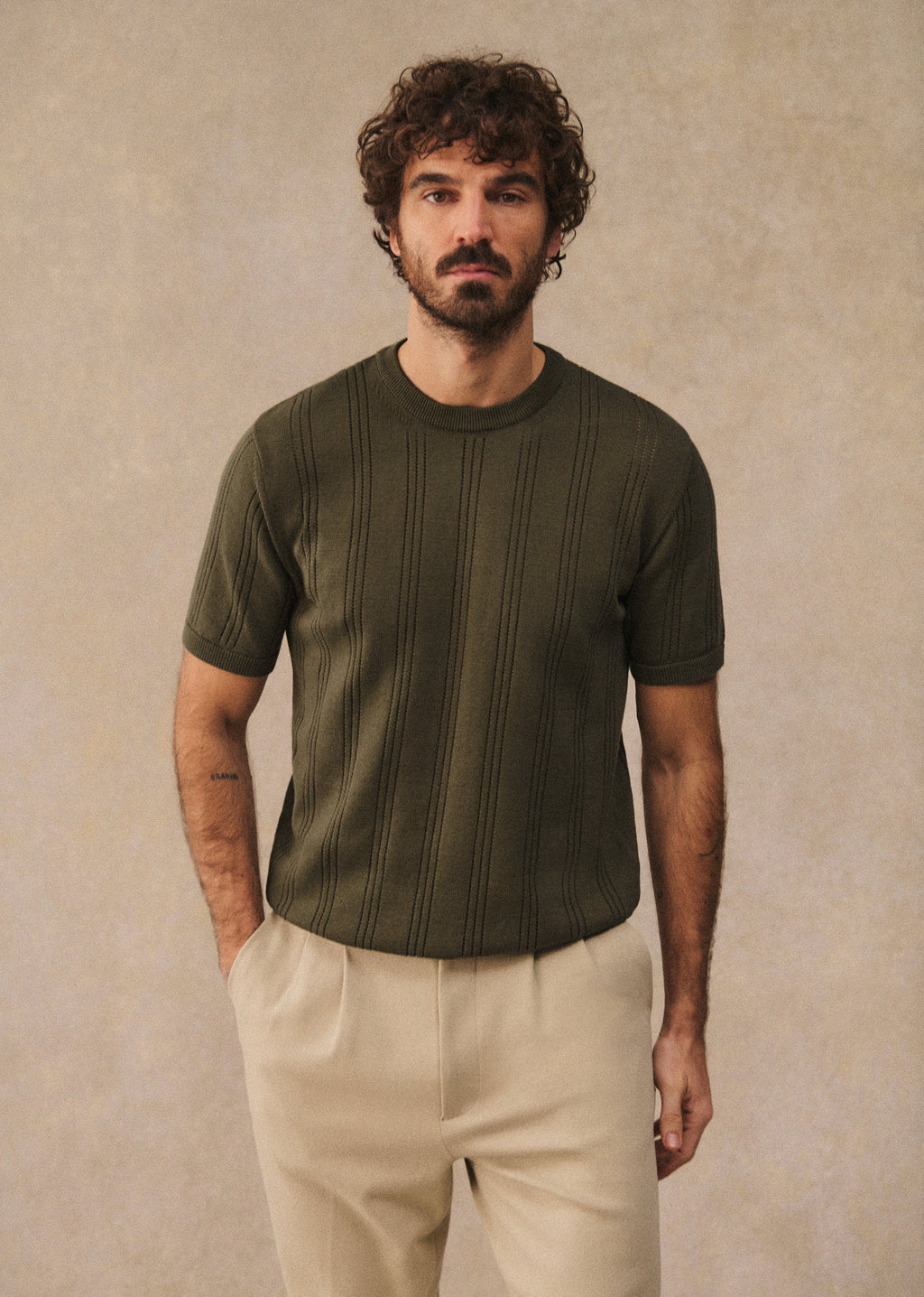 T-Shirt Maille Pio - Kaki