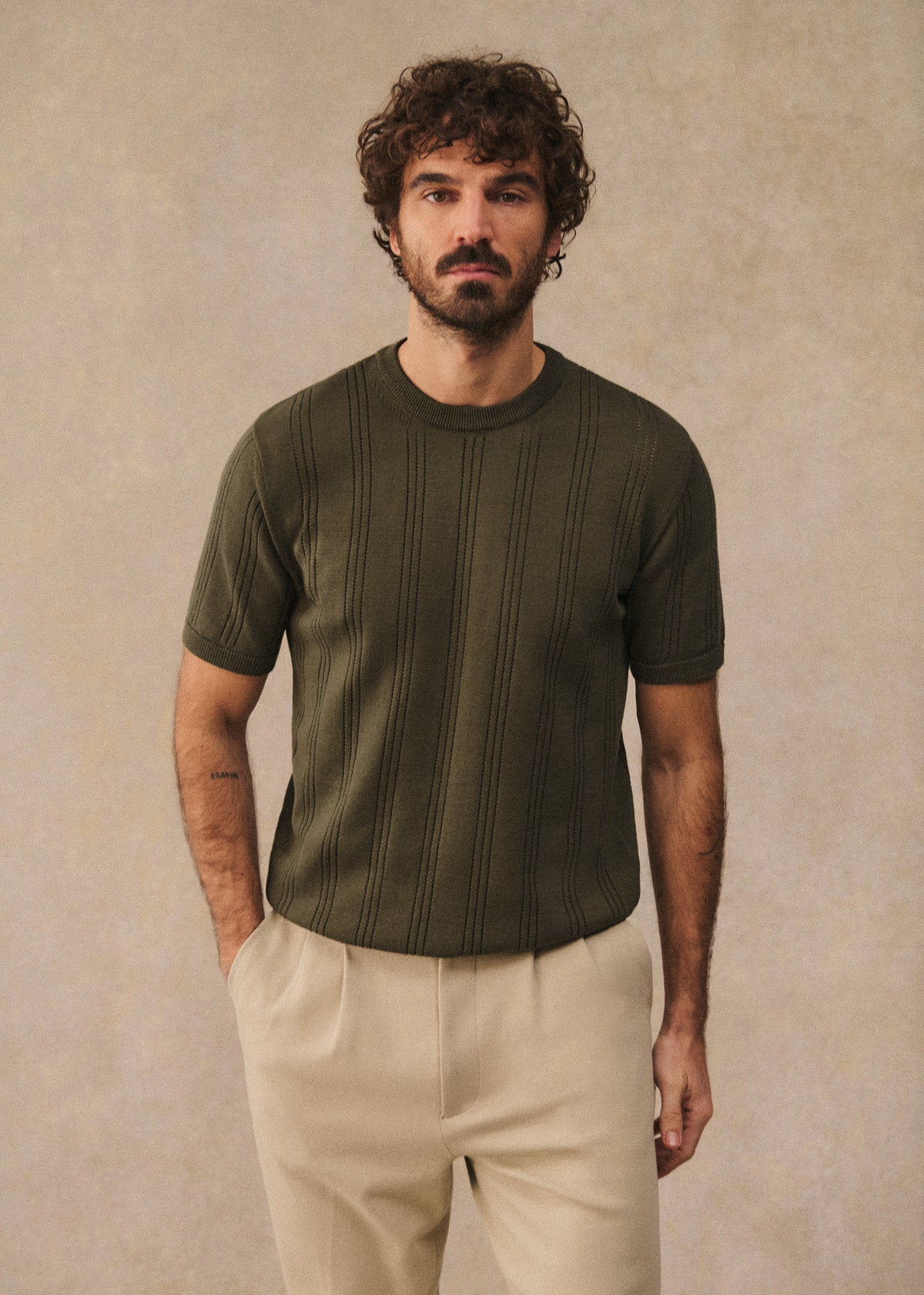 T-Shirt Maille Pio - Kaki