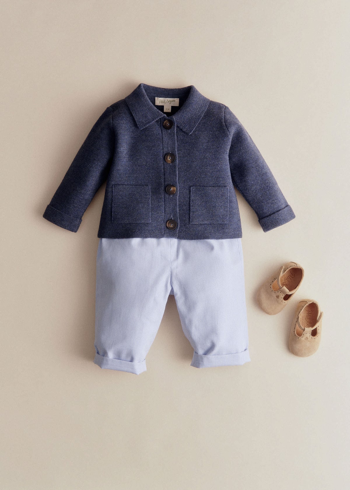 Pantalon Edgar - Mini Carreau Bleu