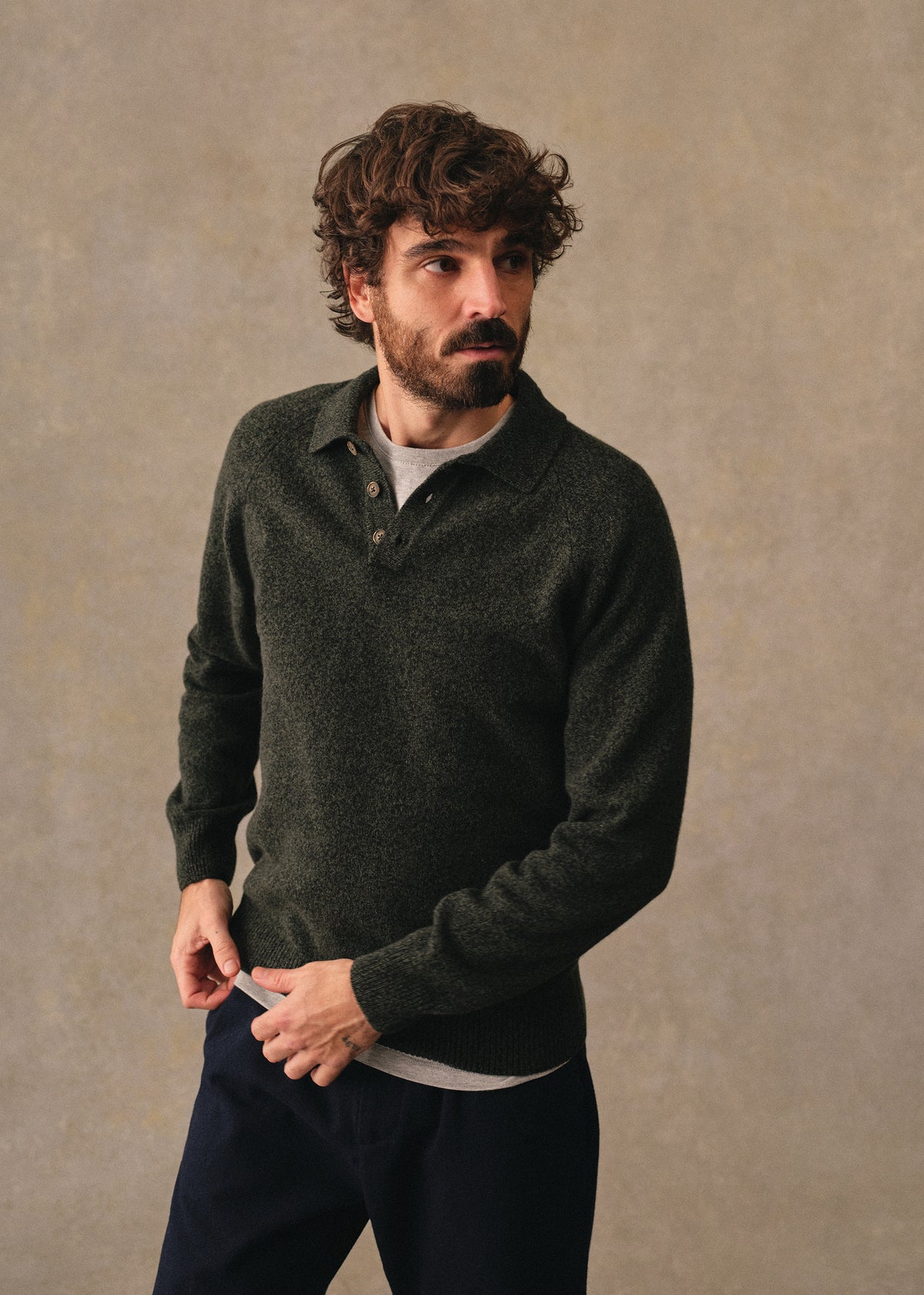 Pull Moreno - Vert Mouliné
