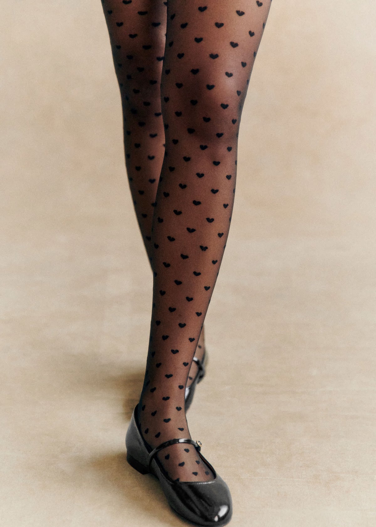 Collants Petit Coeur - Noir