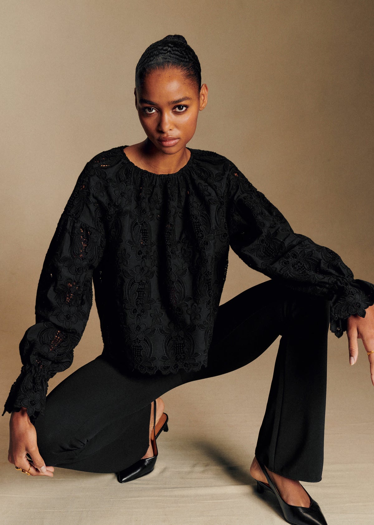 Blouse Aly - Dentelle Noire