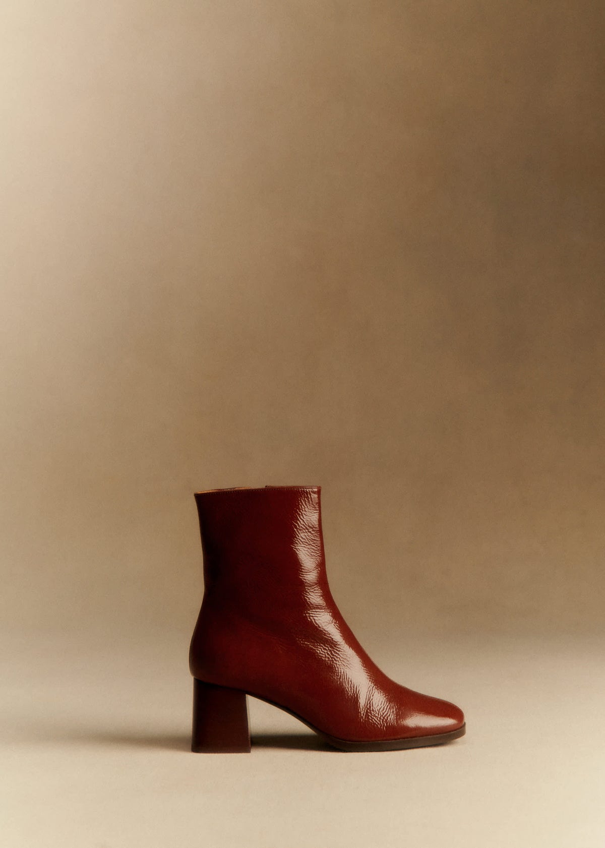 Bottines Axelle - Camel Vernis