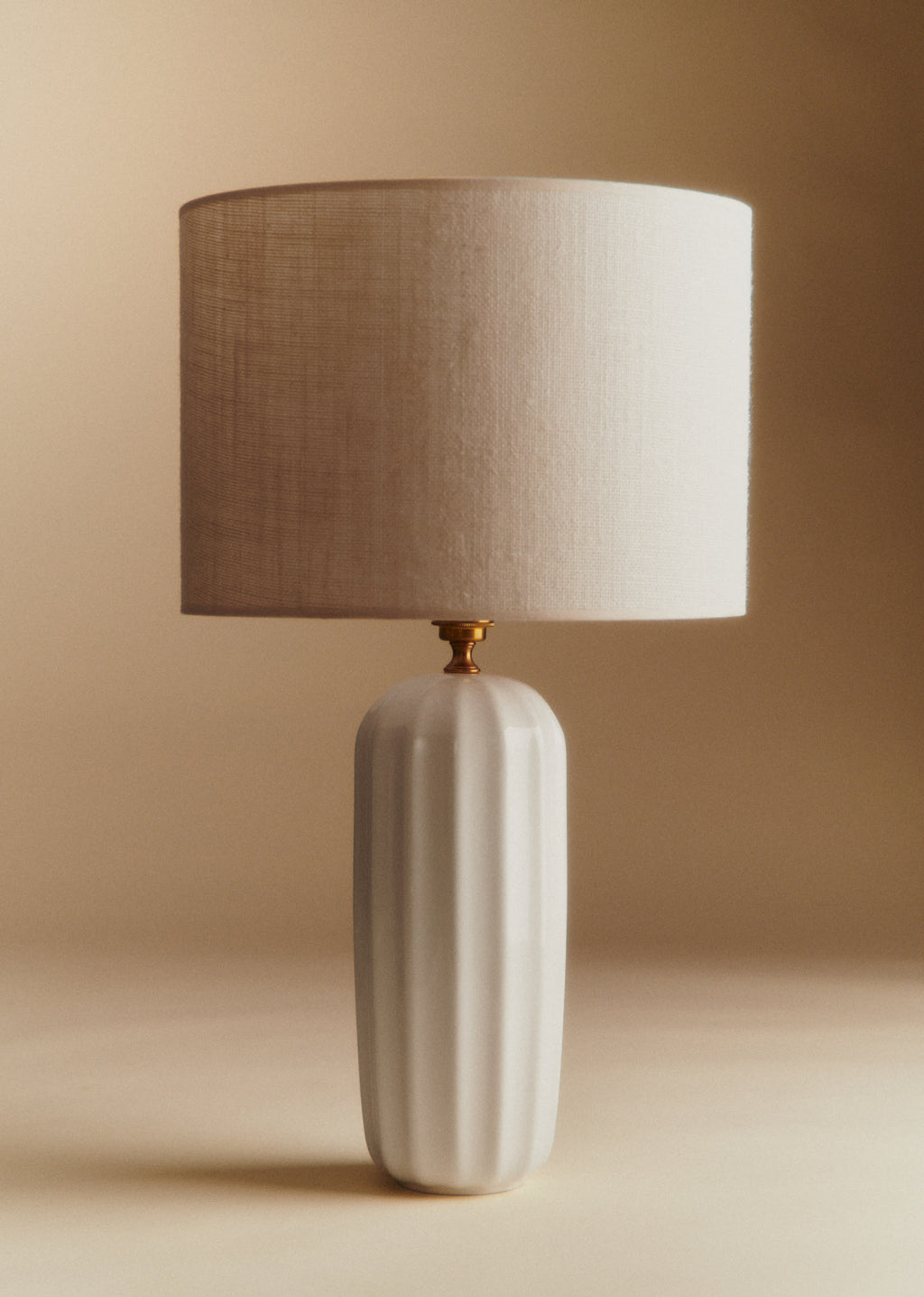 Lampe Traviata grand modèle - Ecru - Abat-jour Dolce - Jute Écru