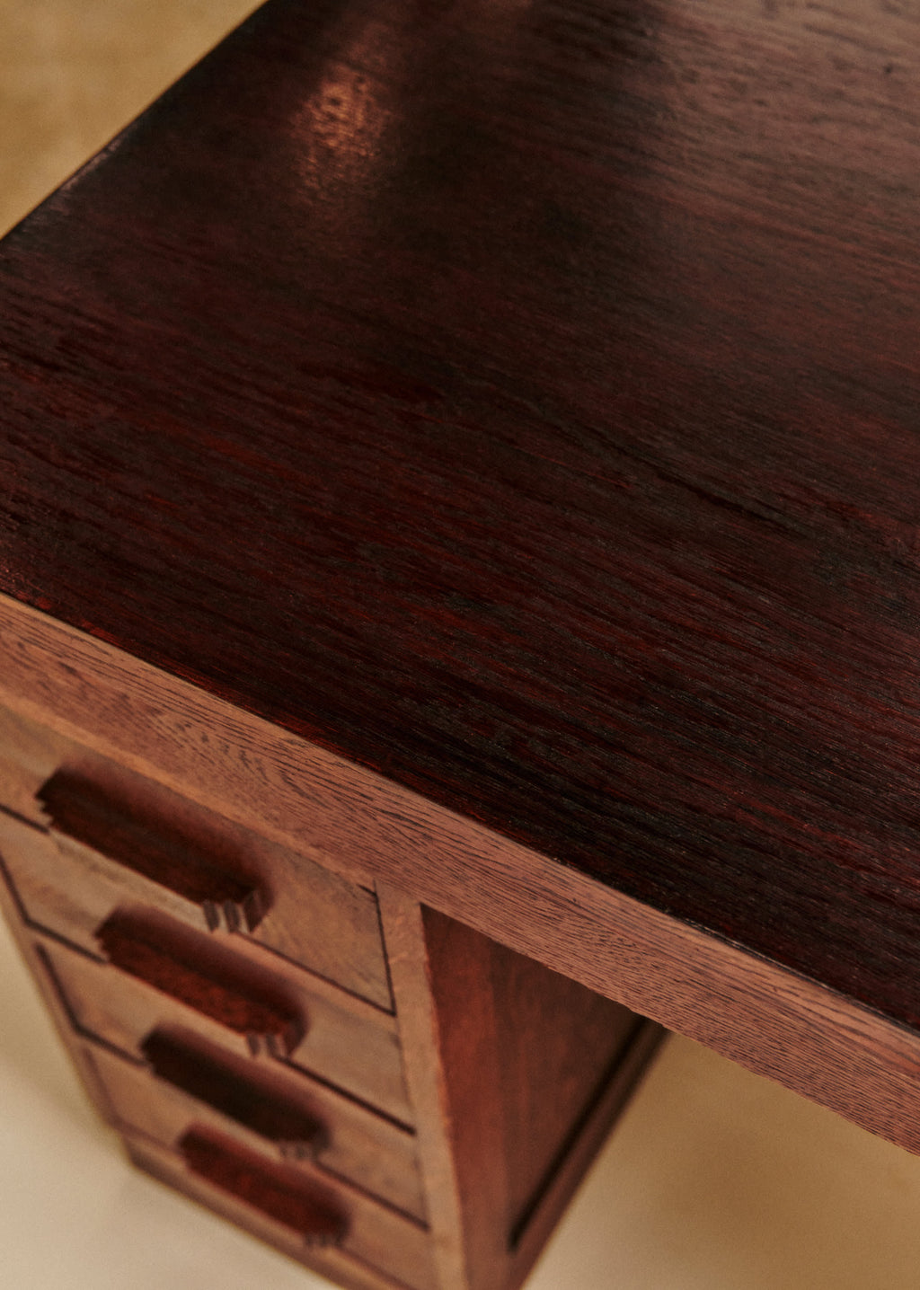 Bureau en chêne vintage - Chêne teinté