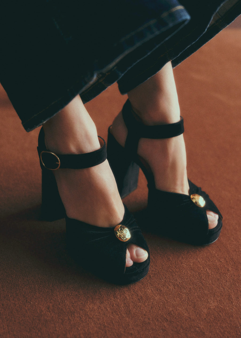 Sandales High Marjolaine - Noir Velours