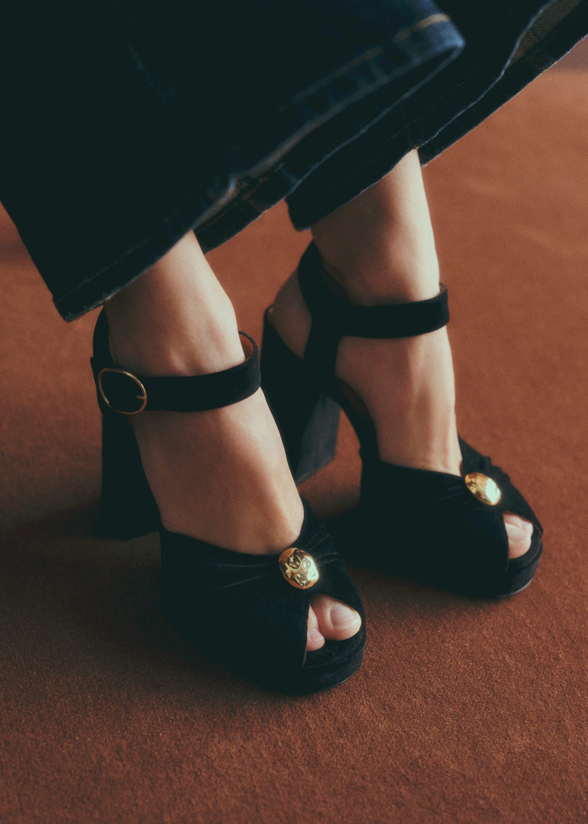 Sandales High Marjolaine - Noir Velours