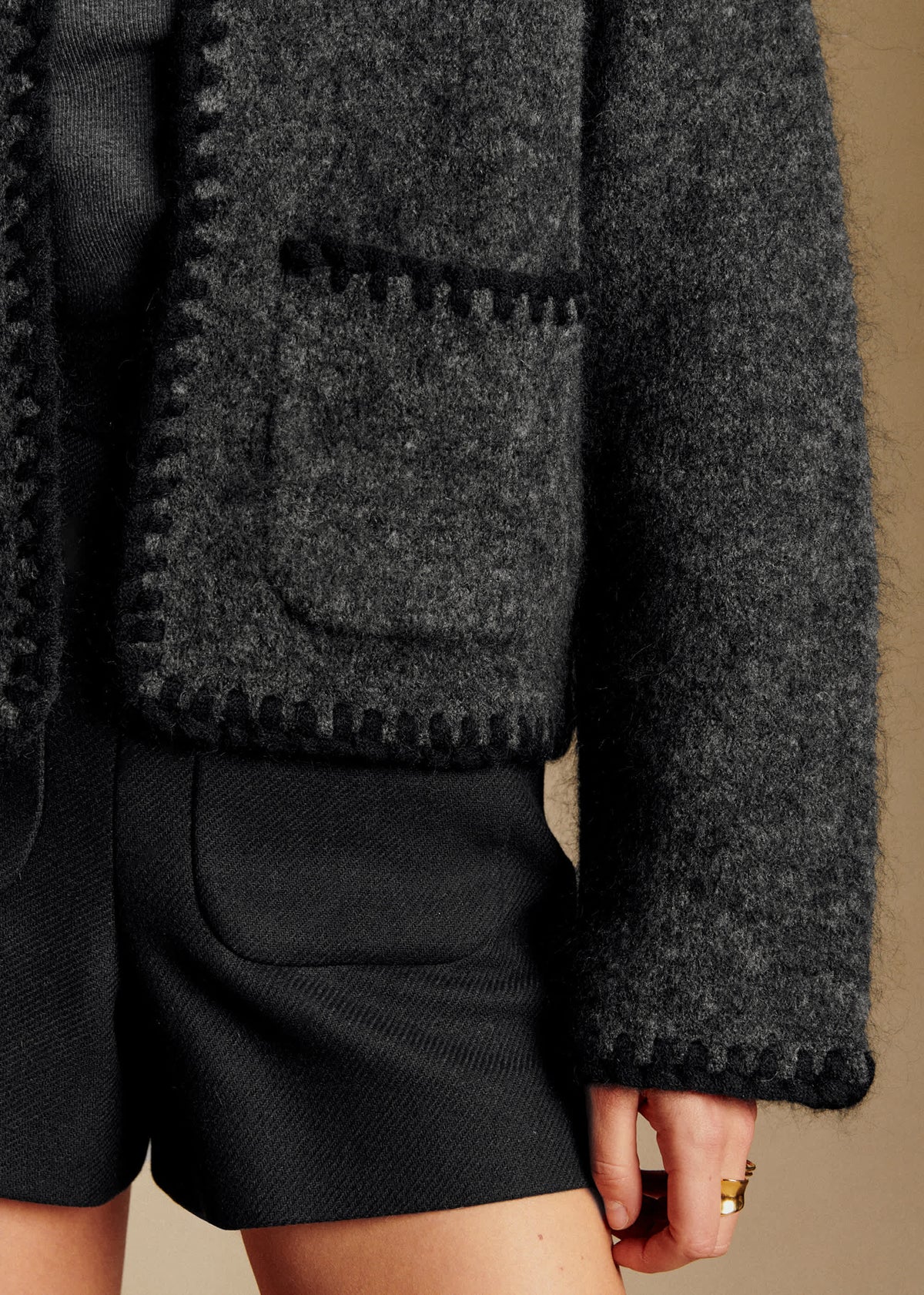 Veste Lucie - Gris Foncé / Noir