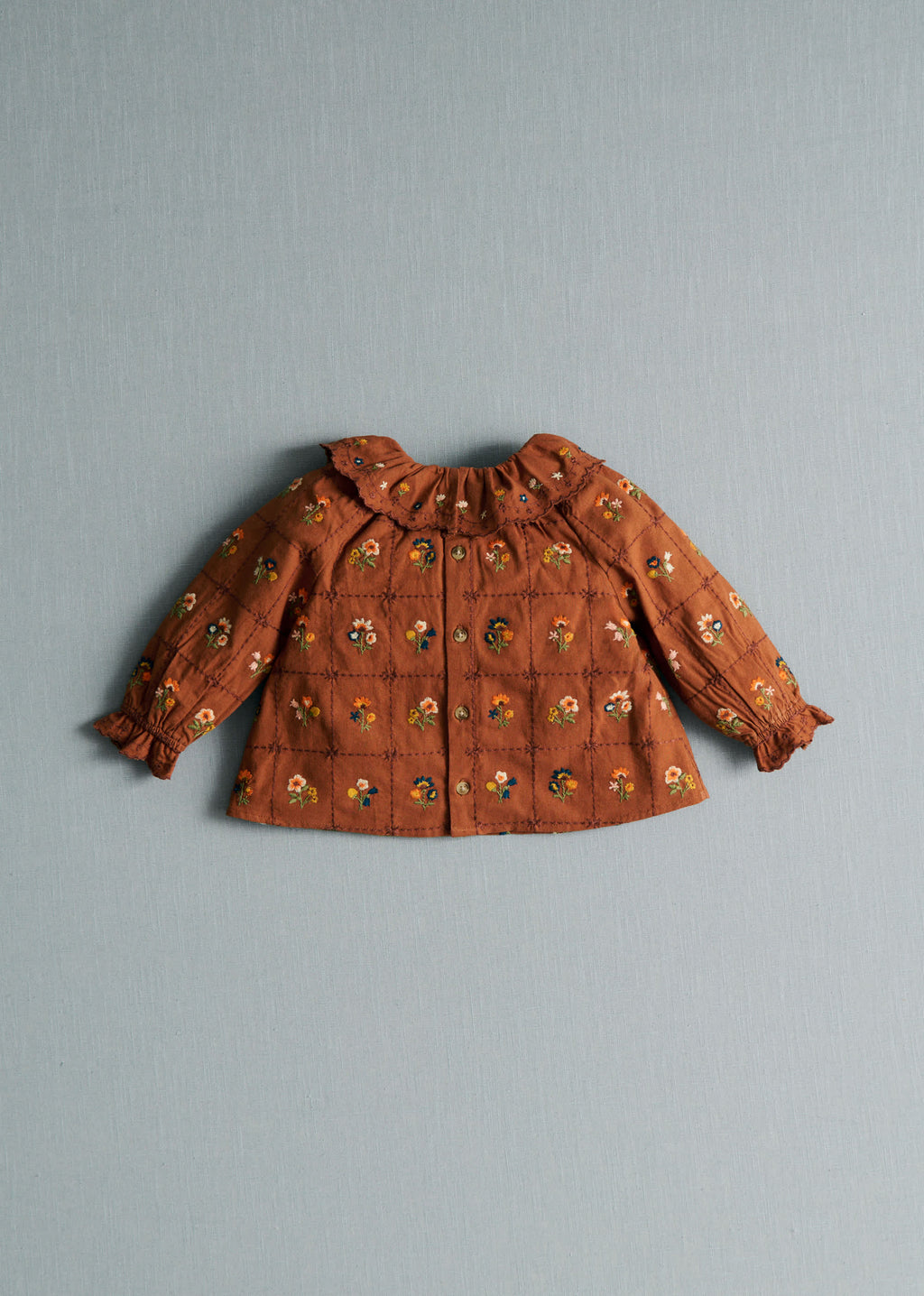 Blouse Héloïse - Caramel / Broderie Herbier