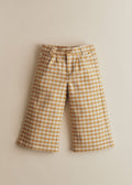 Pantalon Mao - Carreaux Vichy Ocre Ecru
