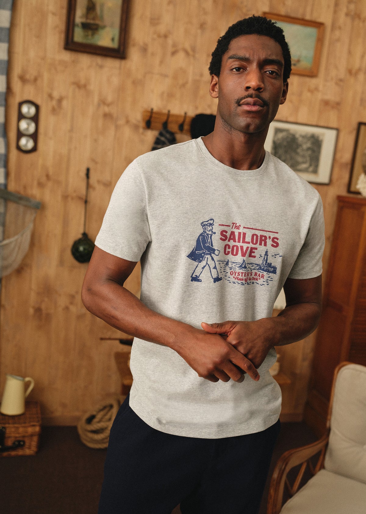 T-Shirt Sailor's Cove - Gris Chiné