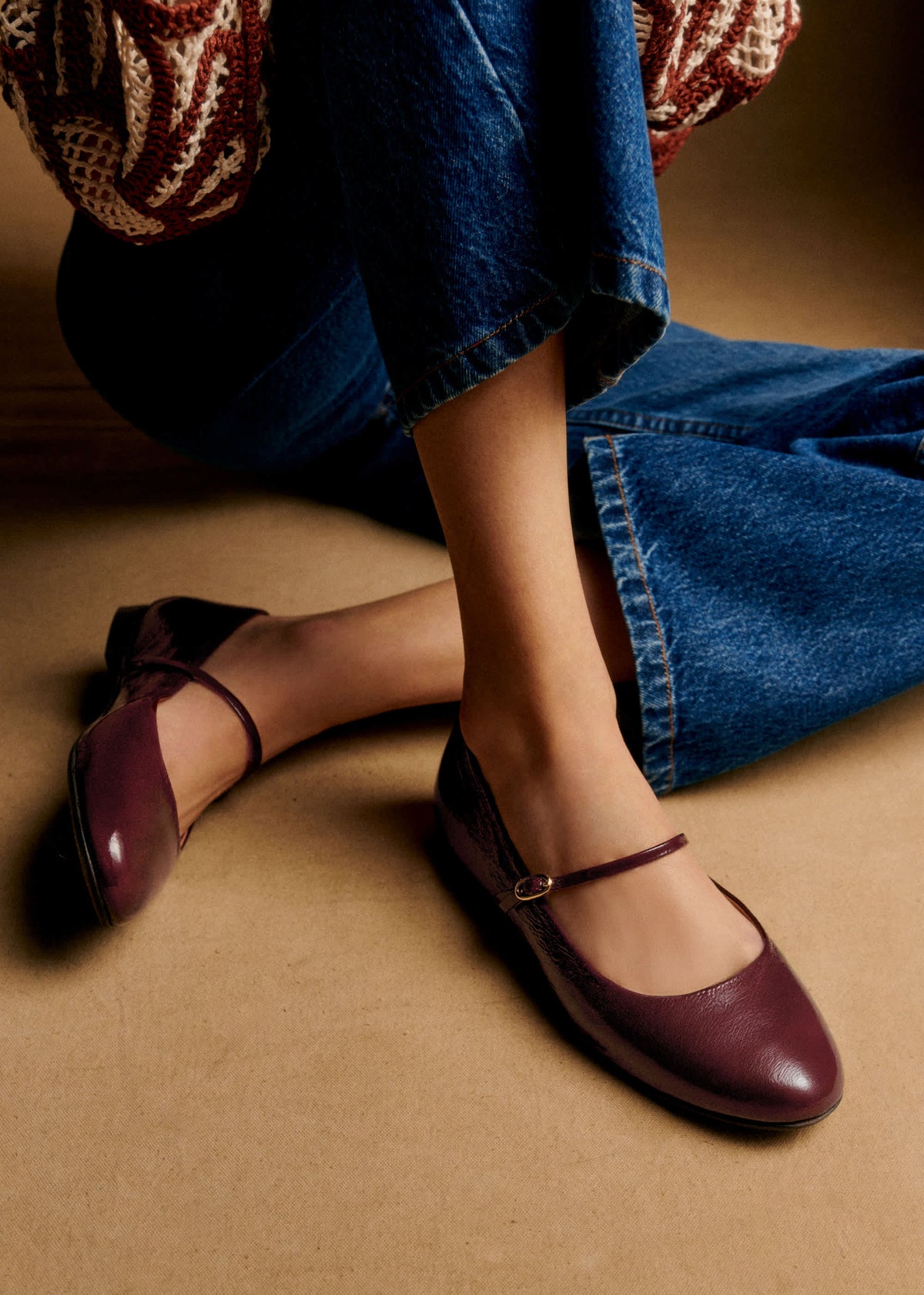 Ballerines Low Méline - Pourpre Vernis