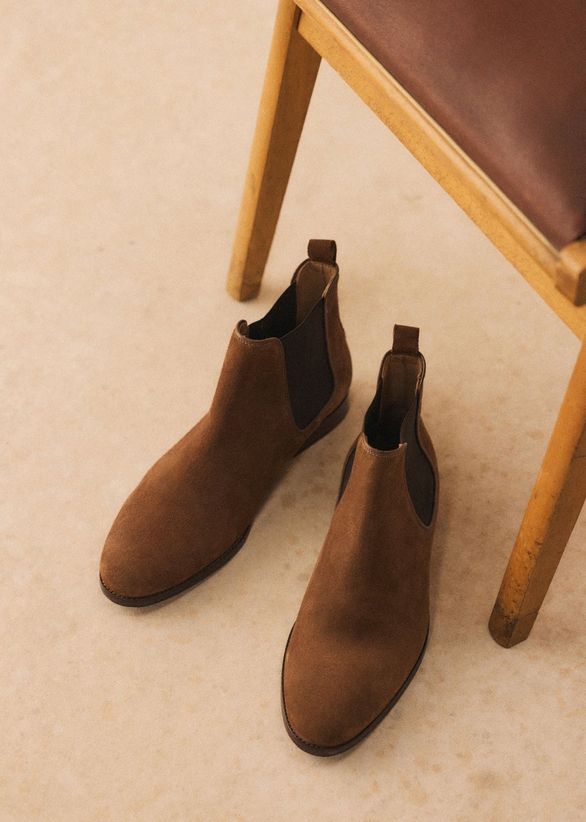 Bottines Chelsea Woody - Daim Camel