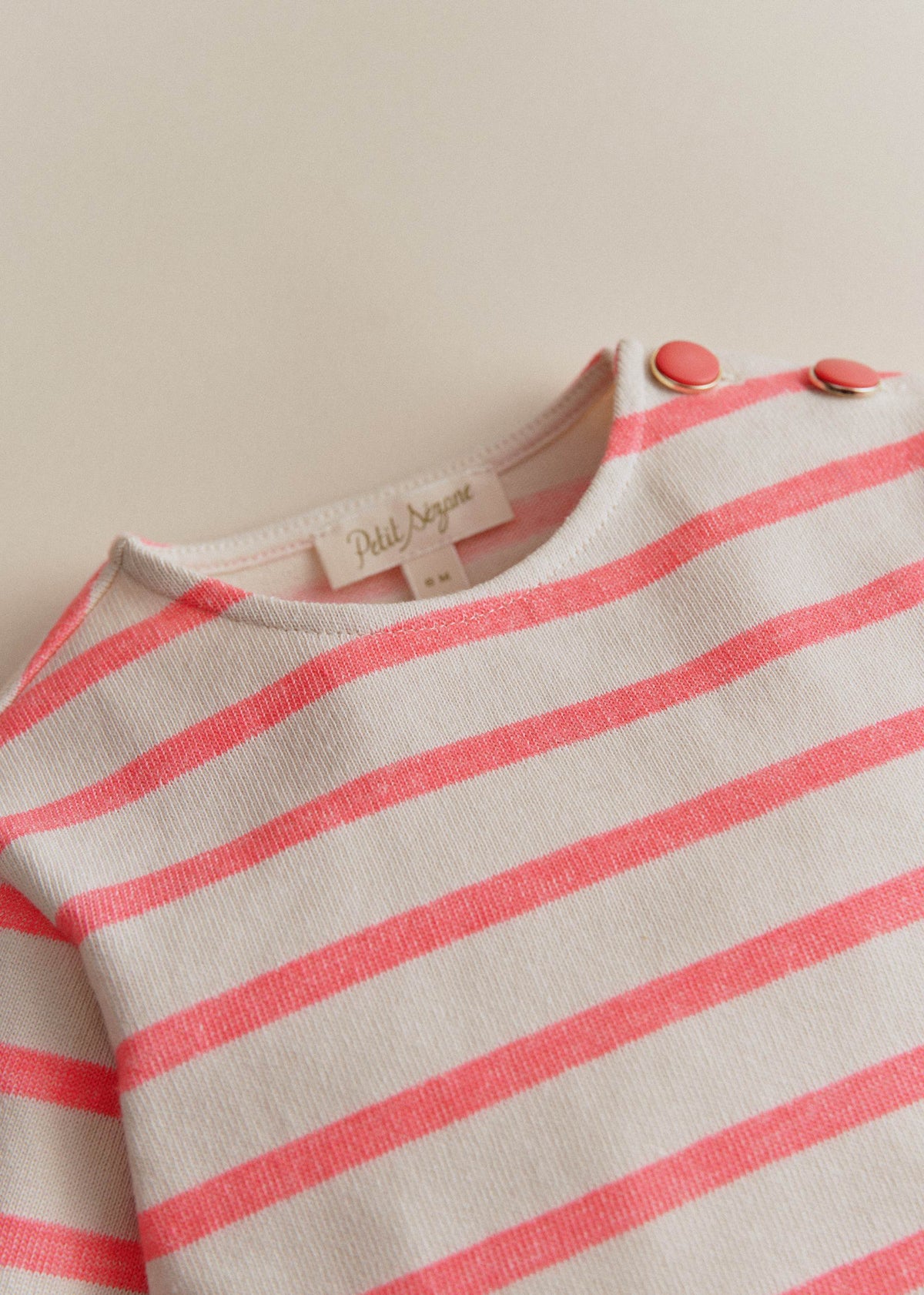 Marinière Colette - Ecru / Rose Fluo