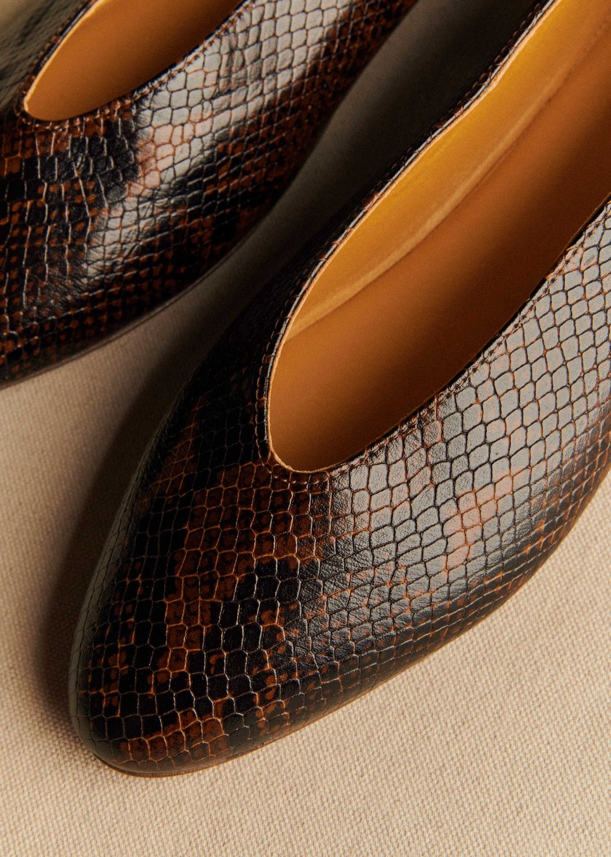 Ballerines Low Matilda - Marron Python