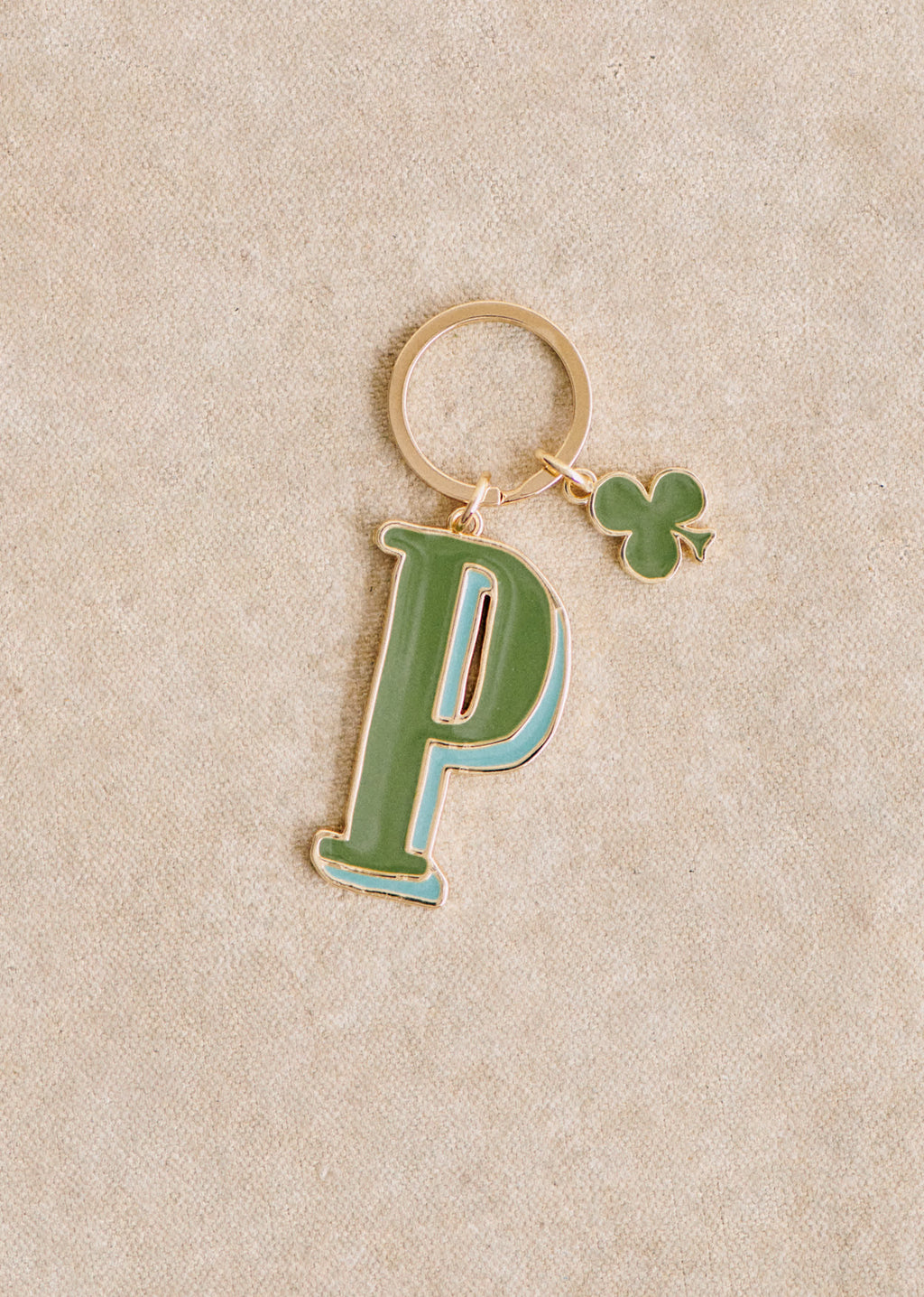 Porte-Clé Abécédaire - Lettre P - Vert