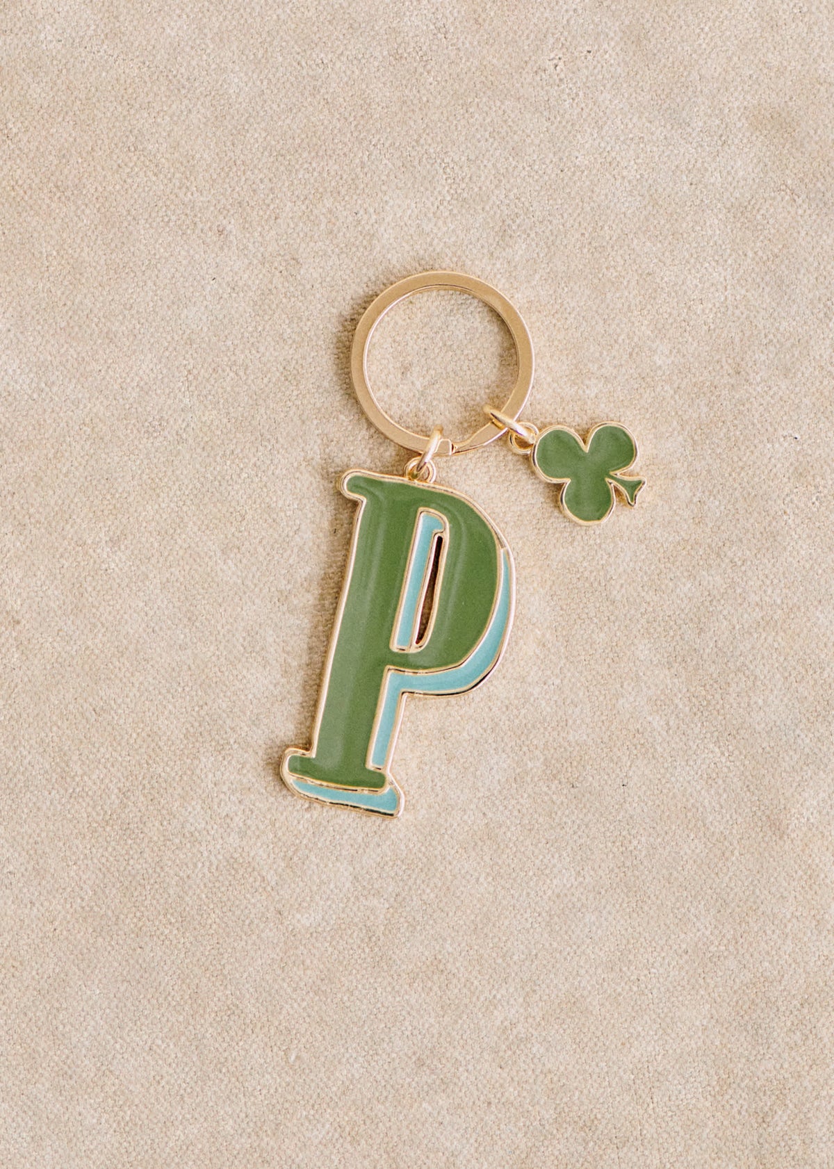 Porte-Clé Abécédaire - Lettre P - Vert