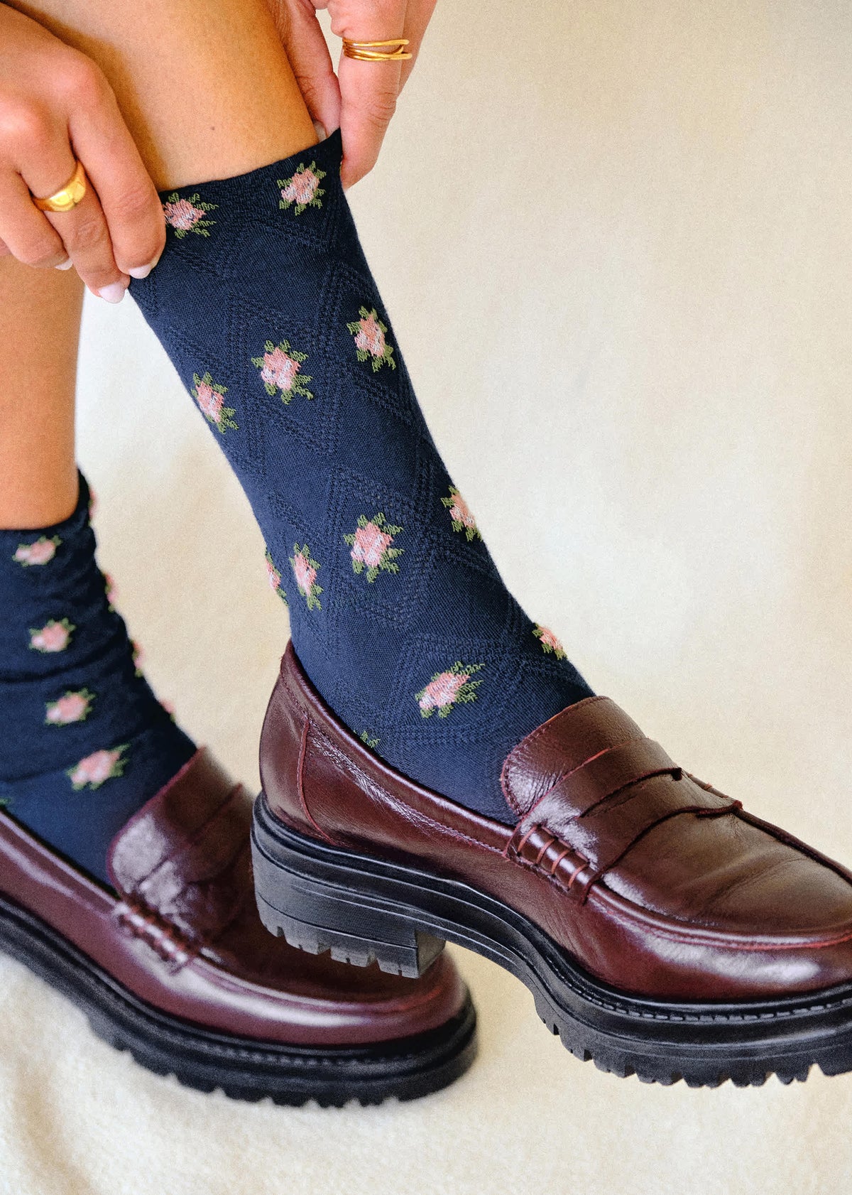 Chaussettes Julia - Bleu Marine