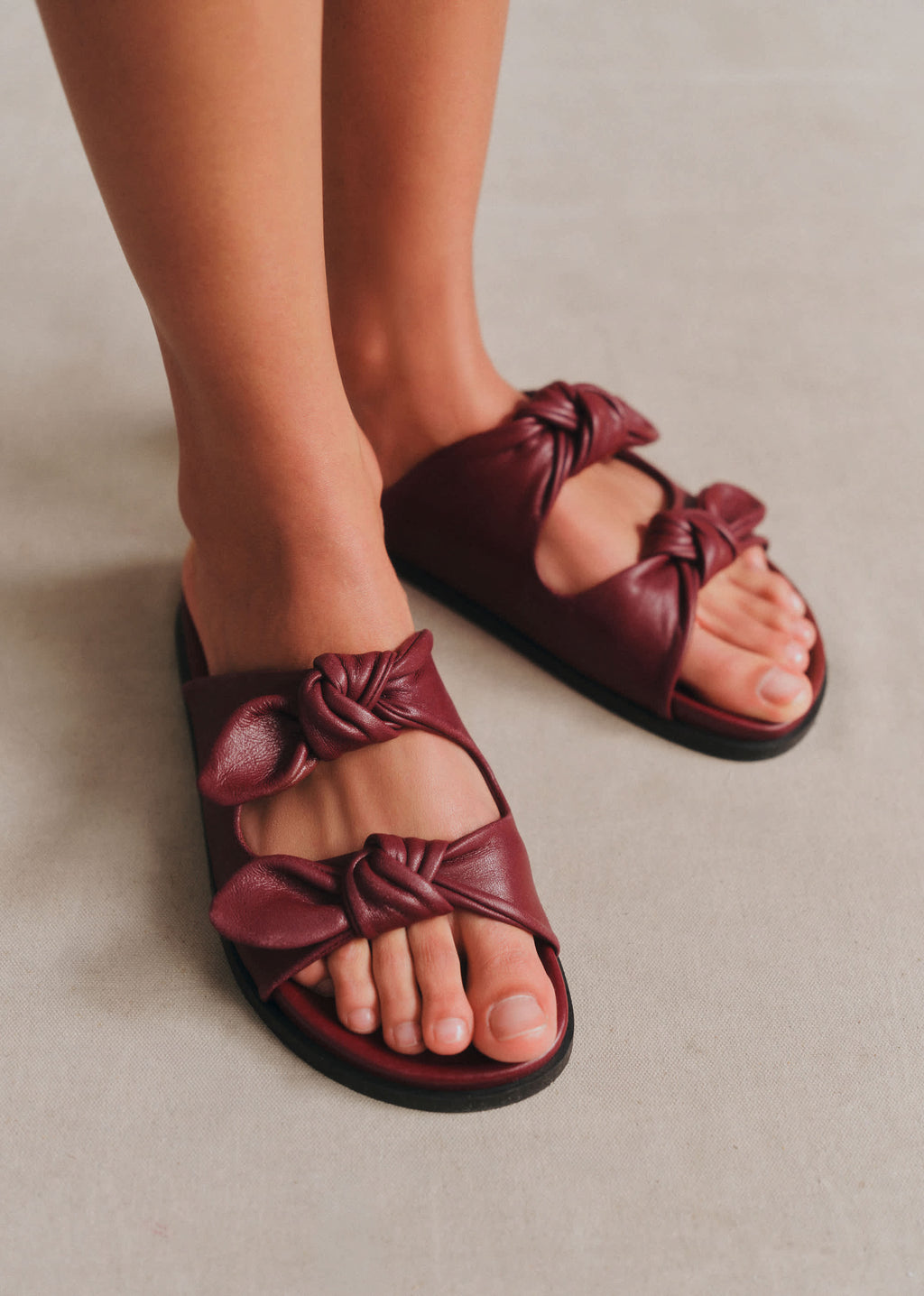 Mules Low Cleo - Bordeaux Lisse