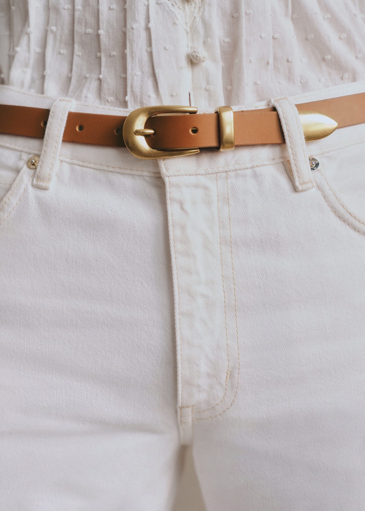 Ceinture Billy - Cuir Naturel Héritage