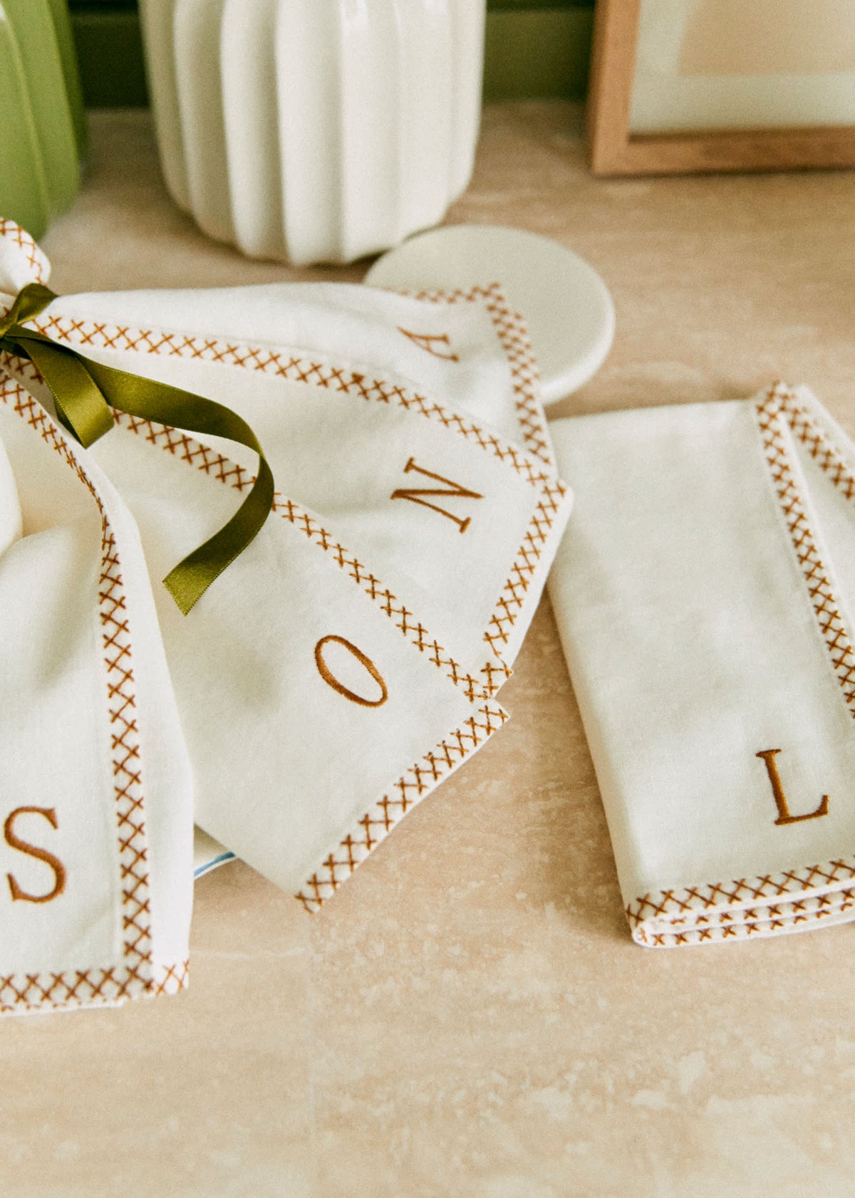 Serviette Monogramme - lettre Q