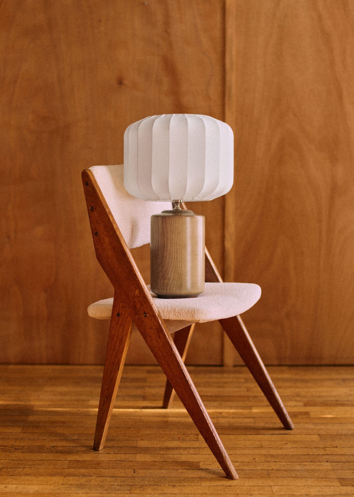 Lampe Mezzo - Bois - Abat-jour Mezzo - Écru