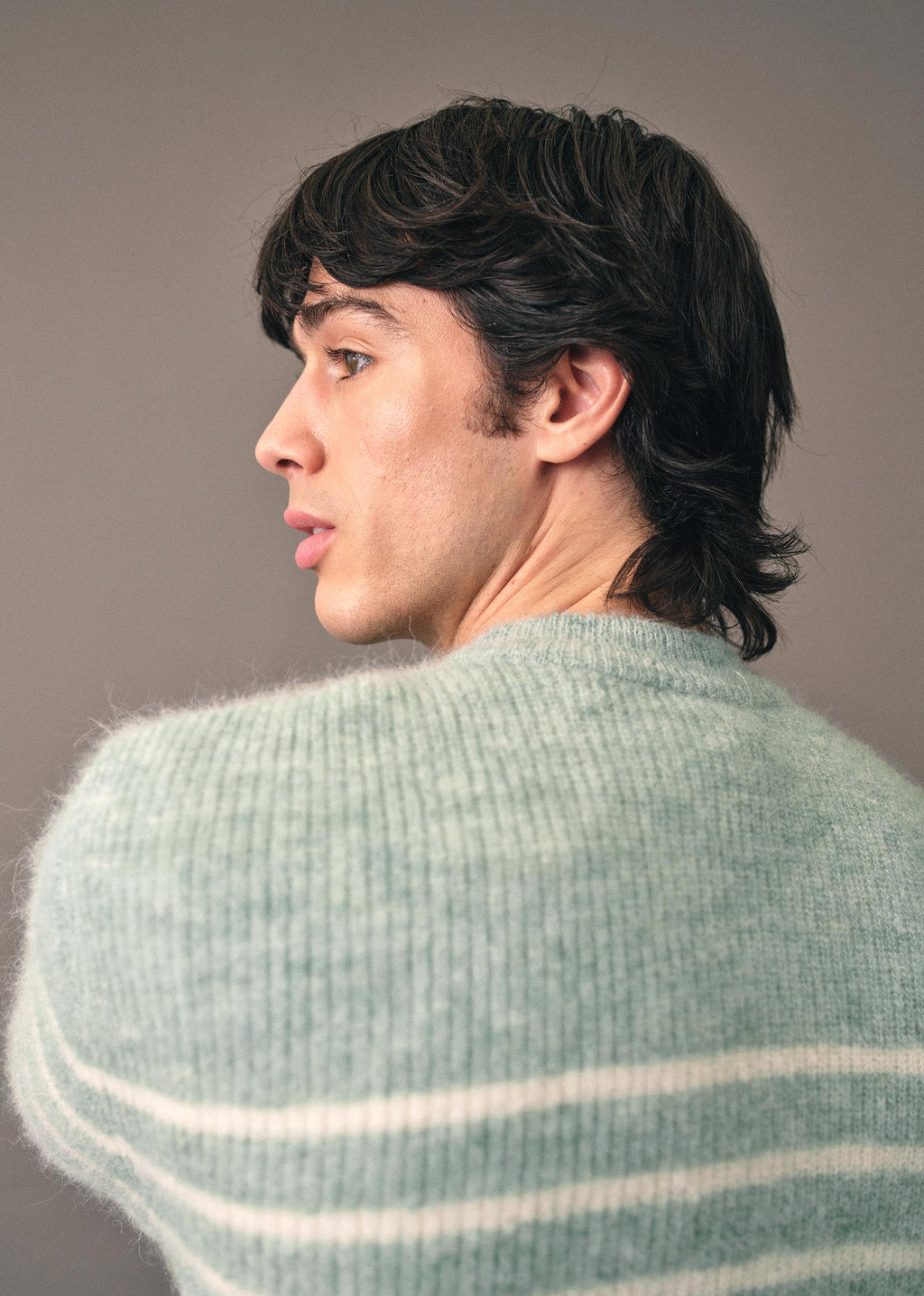 Pull Arwin - Vert d'Eau / Écru