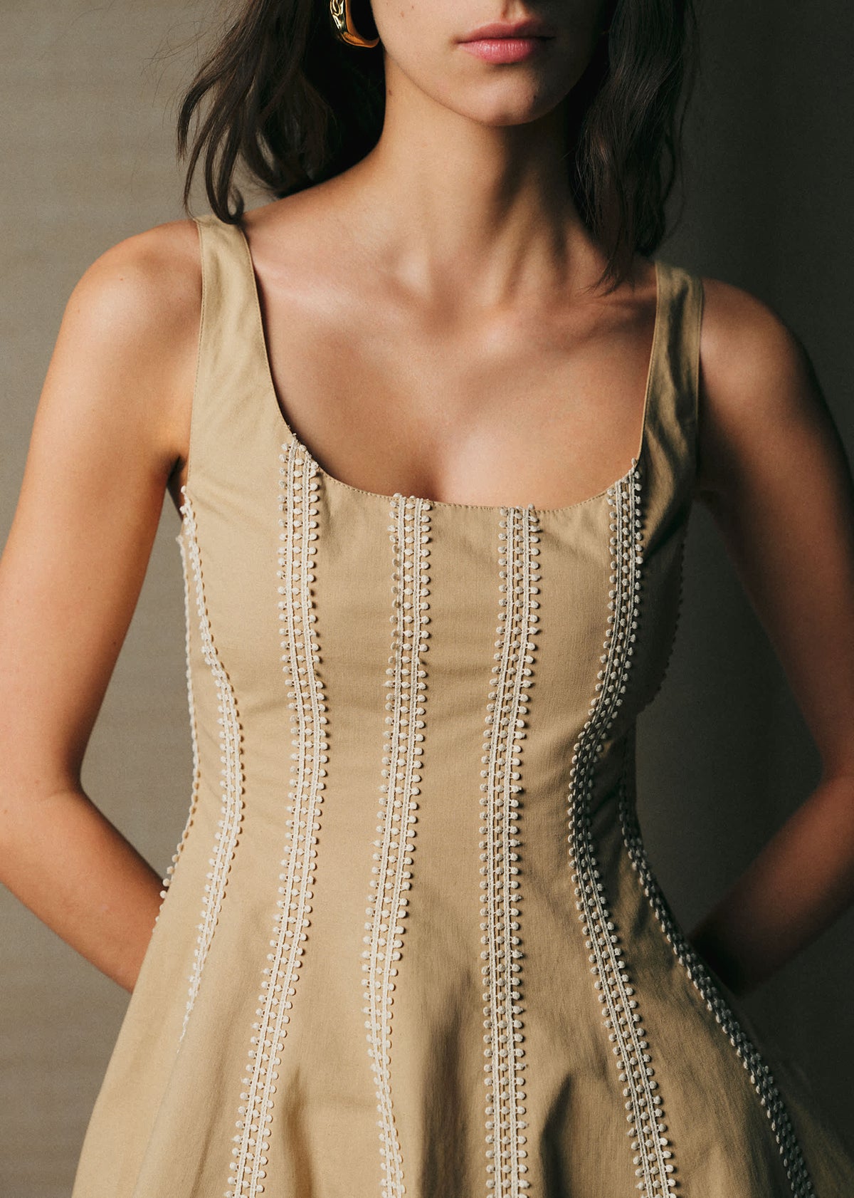 Robe Annaig - Sable détails crème