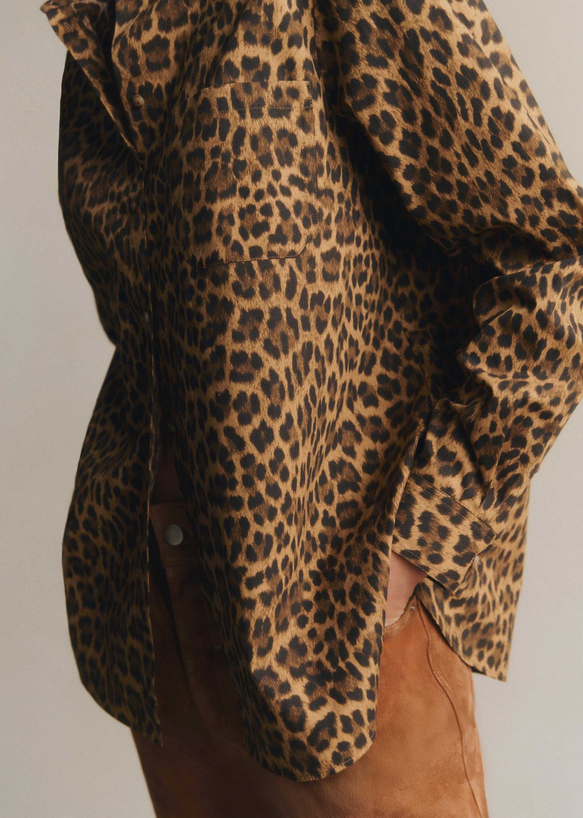 Chemise Max - Imprimé Small Leopard Surteint Camel