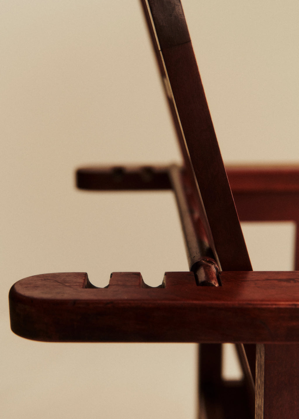 Fauteuil dossier inclinable vintage acajou - Acajou