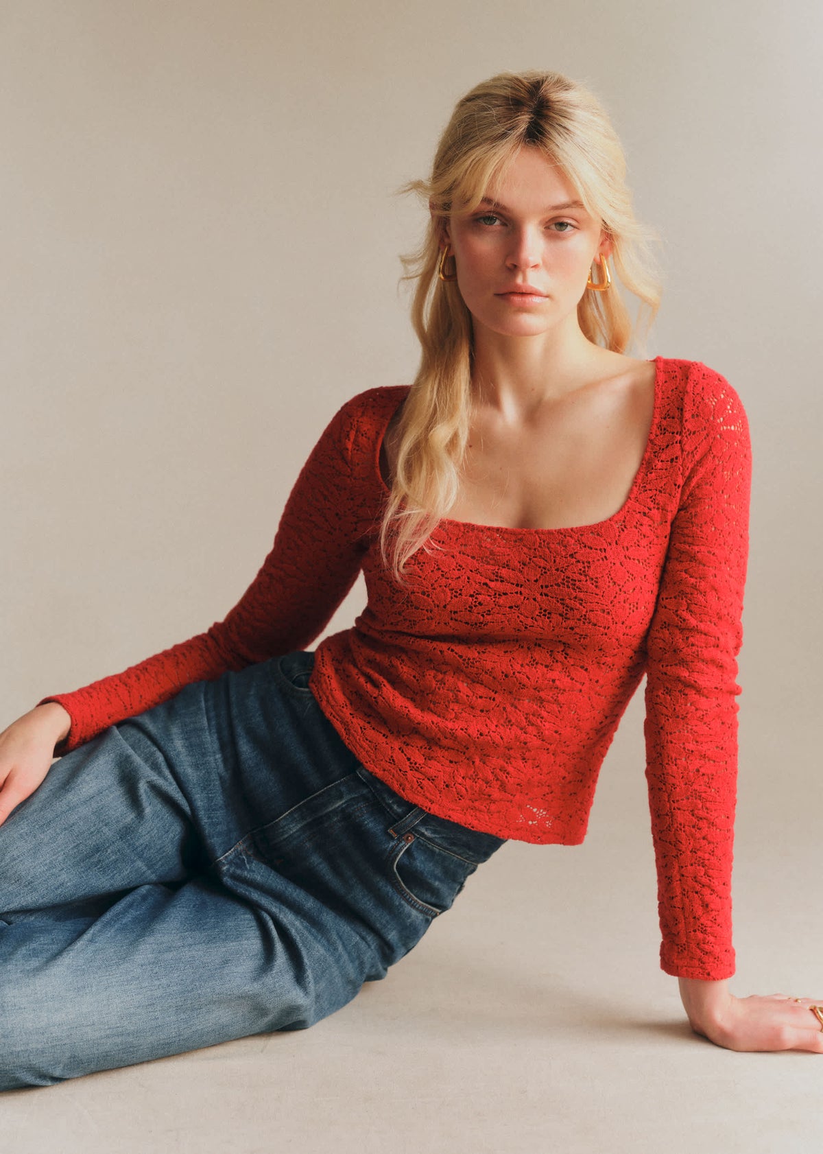 Blouse Perrine - Dentelle Rouge
