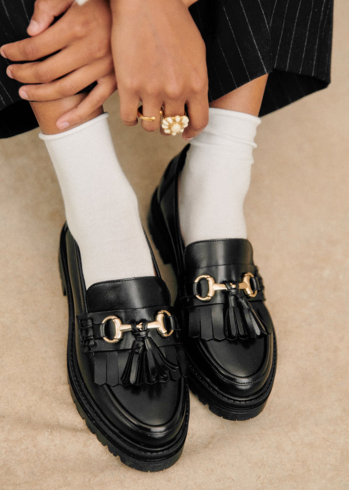 Mocassins Amy - Noir Glacé