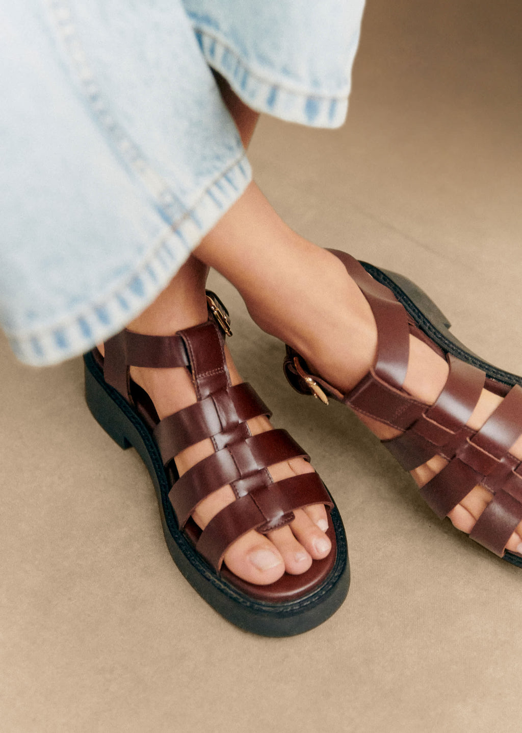 Sandales Low Allie - Chocolat Glacé