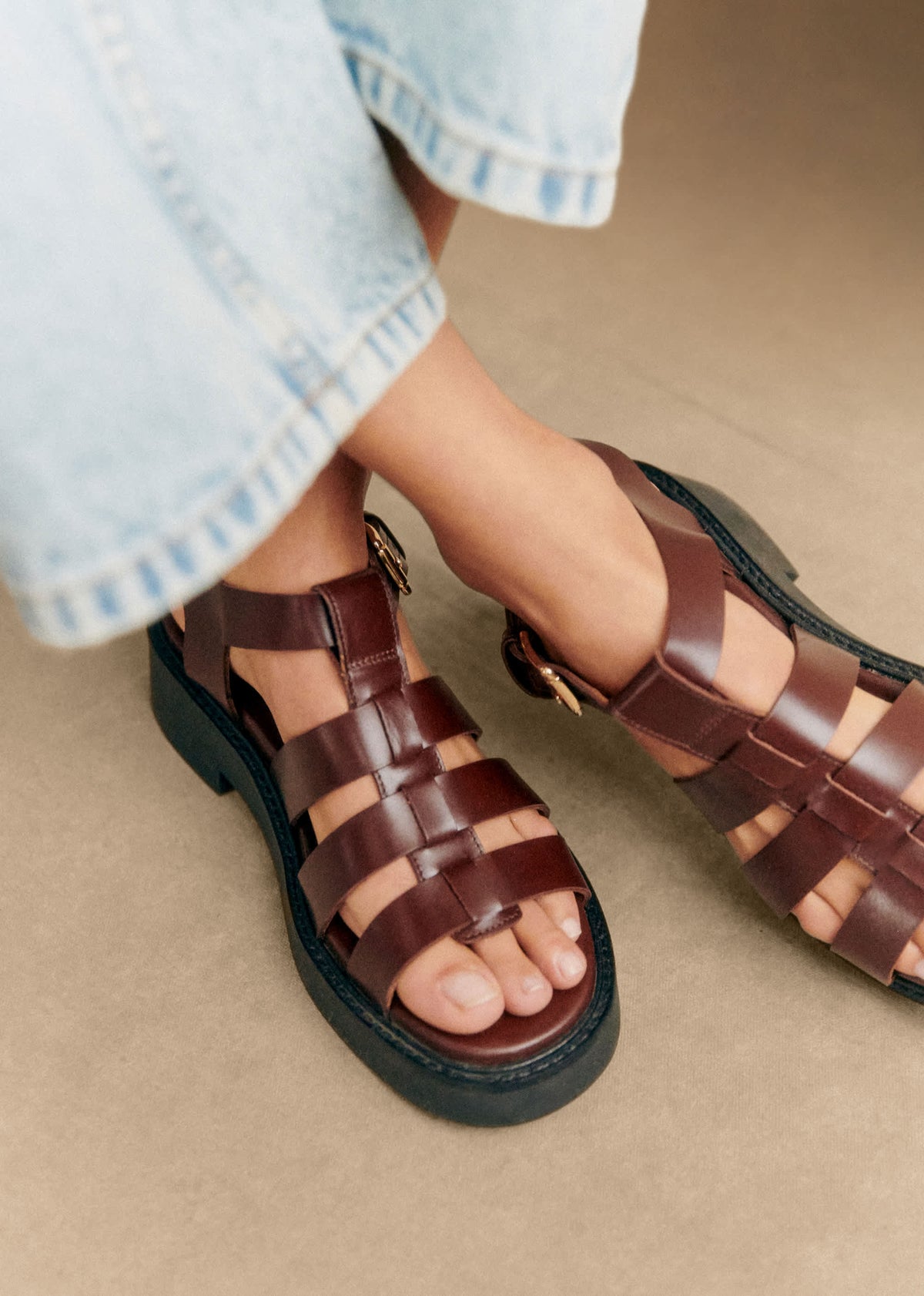 Sandales Low Allie - Chocolat Glacé