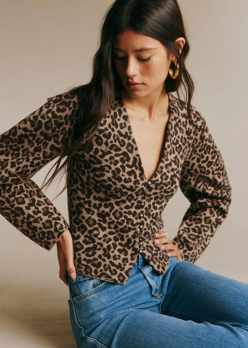 Gilet Anouck - Jacquard Leopard